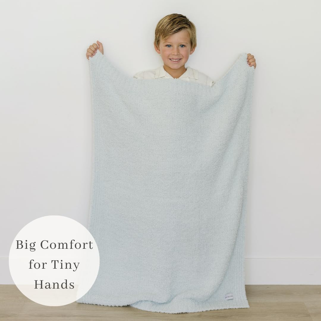 SARANONI Bamboni Luxury Baby Blanket | Plush Blanket for Infant Boys & Girls | Receiving Blanket 30” x 40” | Sky Blue
