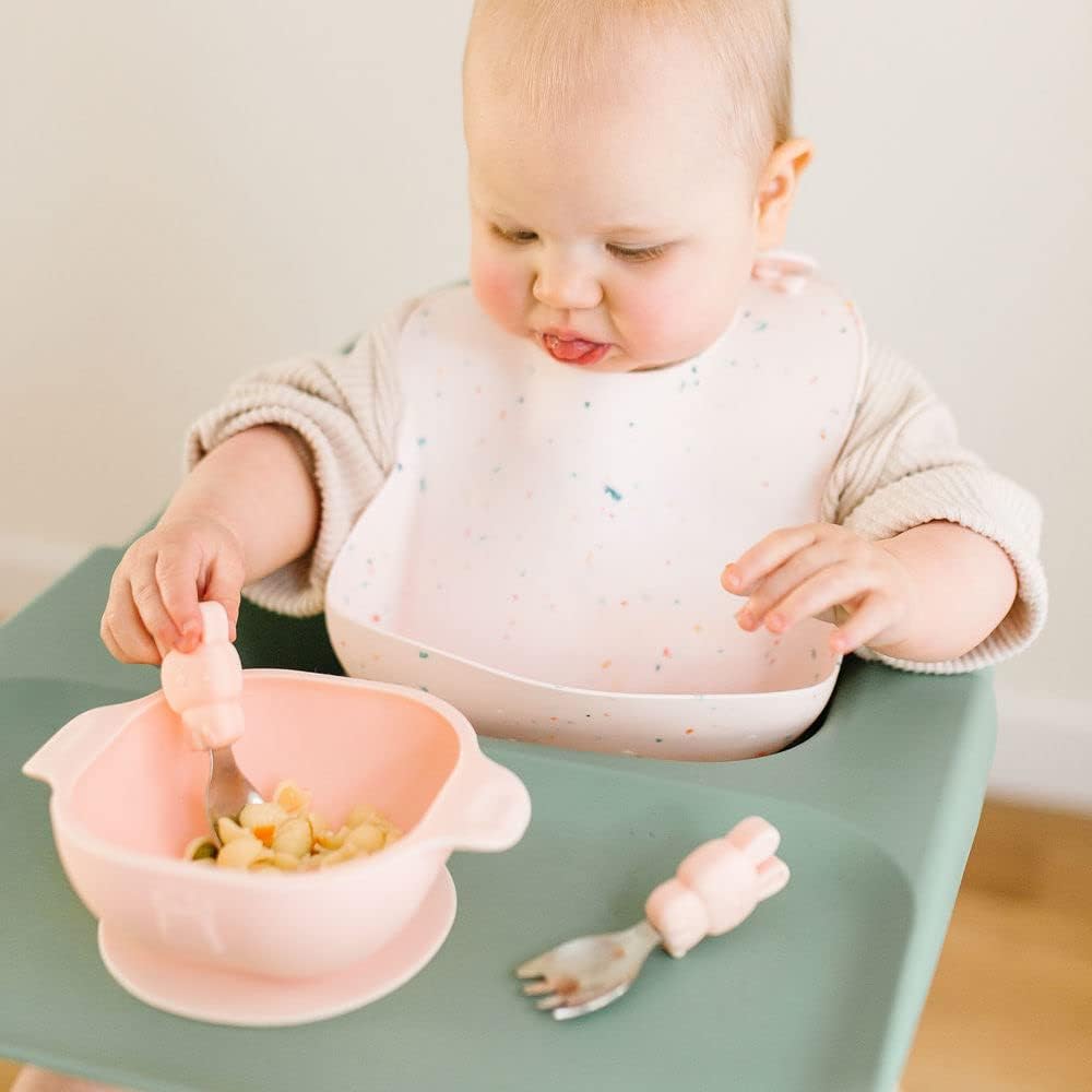 Loulou Lollipop Soft, Waterproof Silicone Feeding Bib for Babies and Toddlers