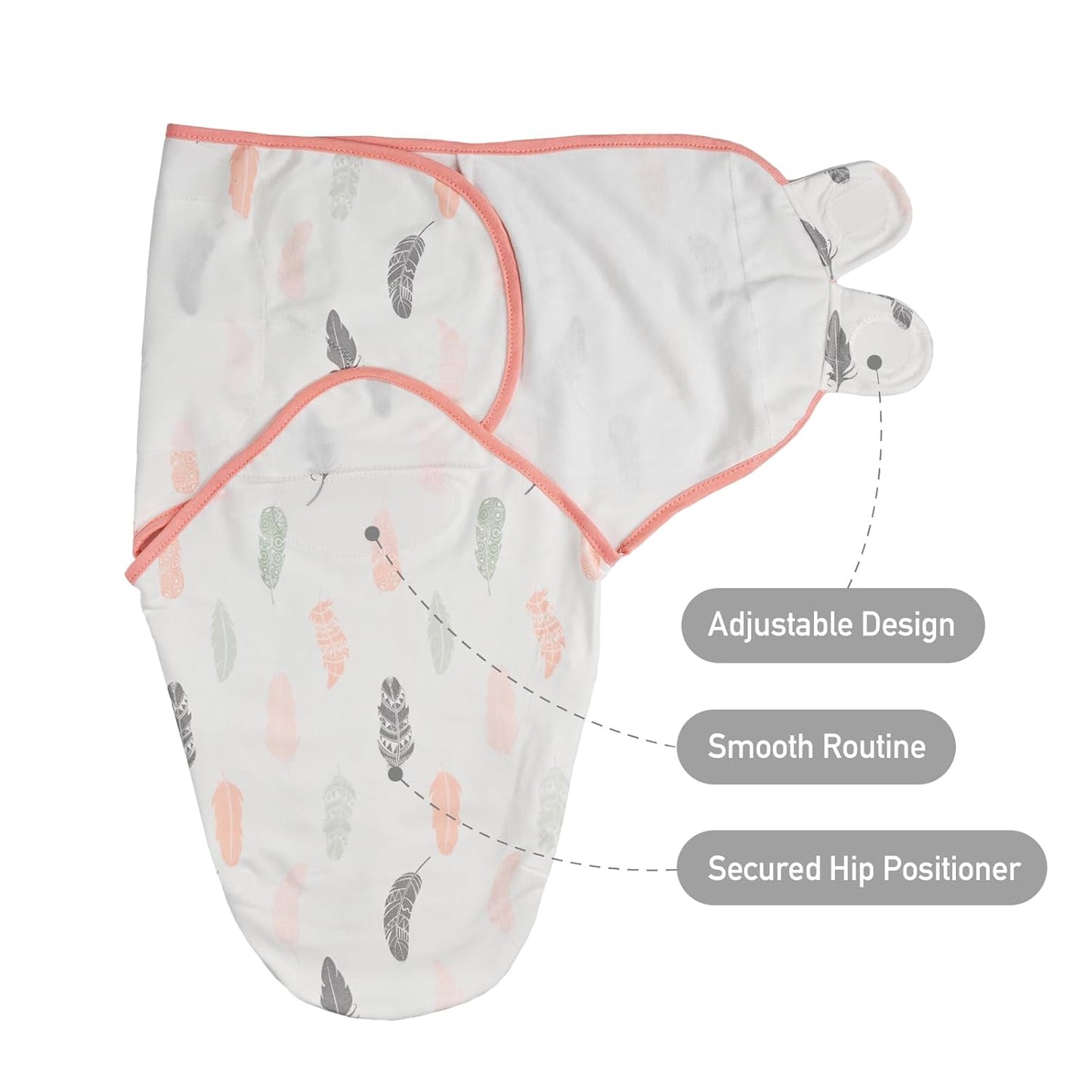 Organic Baby Swaddle Sleep Sacks, 3-Pack Swaddles for Newborns Baby Essentials, Infant 0-3 Months, 100% Cotton Soft & Snug Adjustable Wrap Nursery Swaddling Blankets Improves Sleep