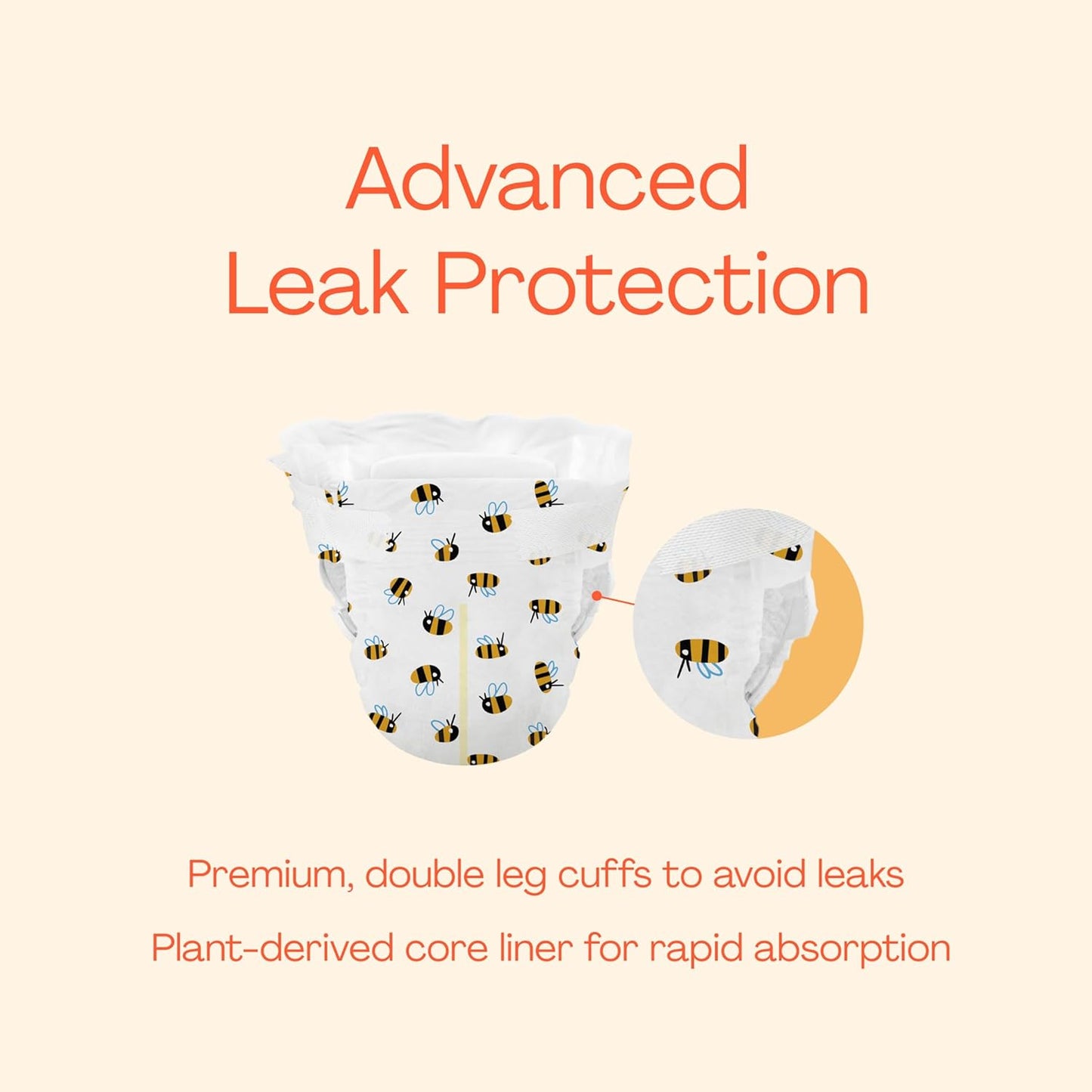 Hello Bello Premium Diapers Size 5 (27+ lbs) Main Squeeze Designs, 18ct Jumbo Pack