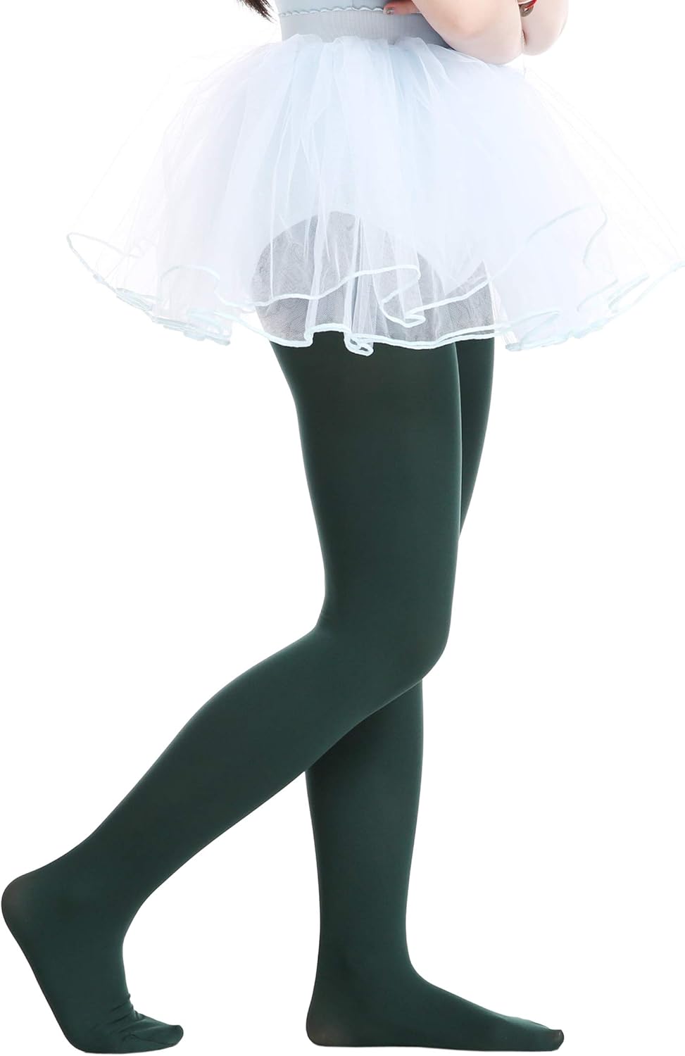 EVERSWE Girls Semi Opaque Footed Tights, Microfiber Tights