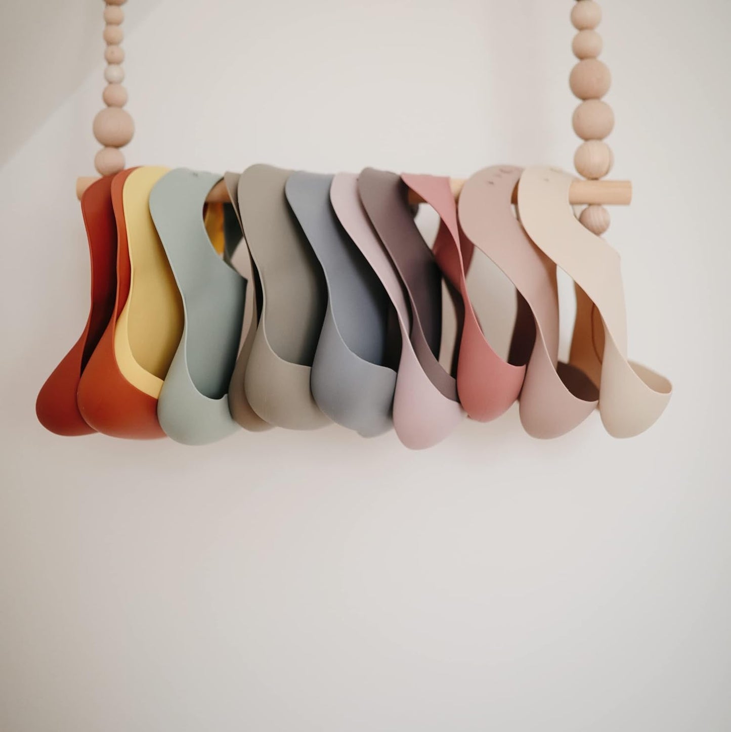 mushie Silicone Baby Bib | Adjustable Fit Waterproof Bibs (Clay)