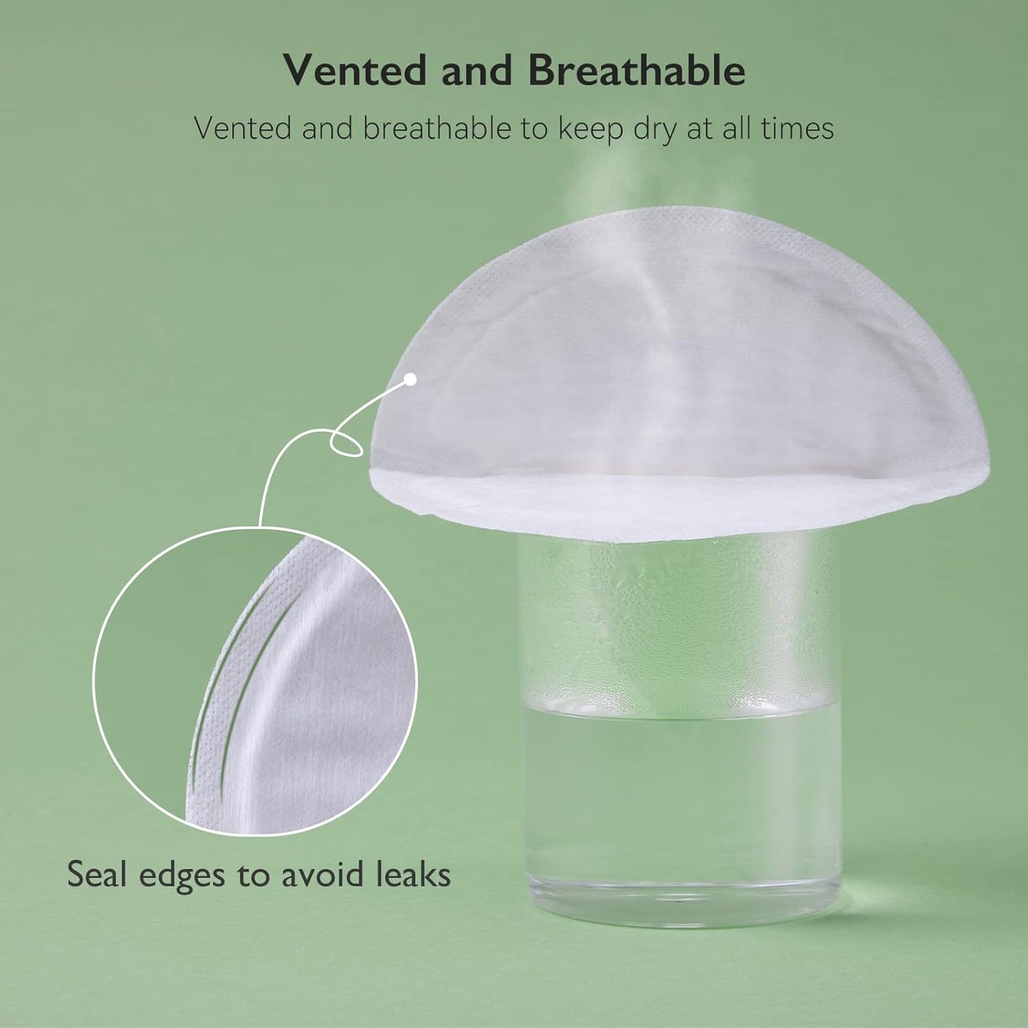 Momcozy Bamboo Fiber Disposable Nursing Pads, 100% Natural Materials and 100% Biodegradable, Skin Contacts Only Most Natural Materials, for Sensitive Skin, Individually Packaged(120 Count)