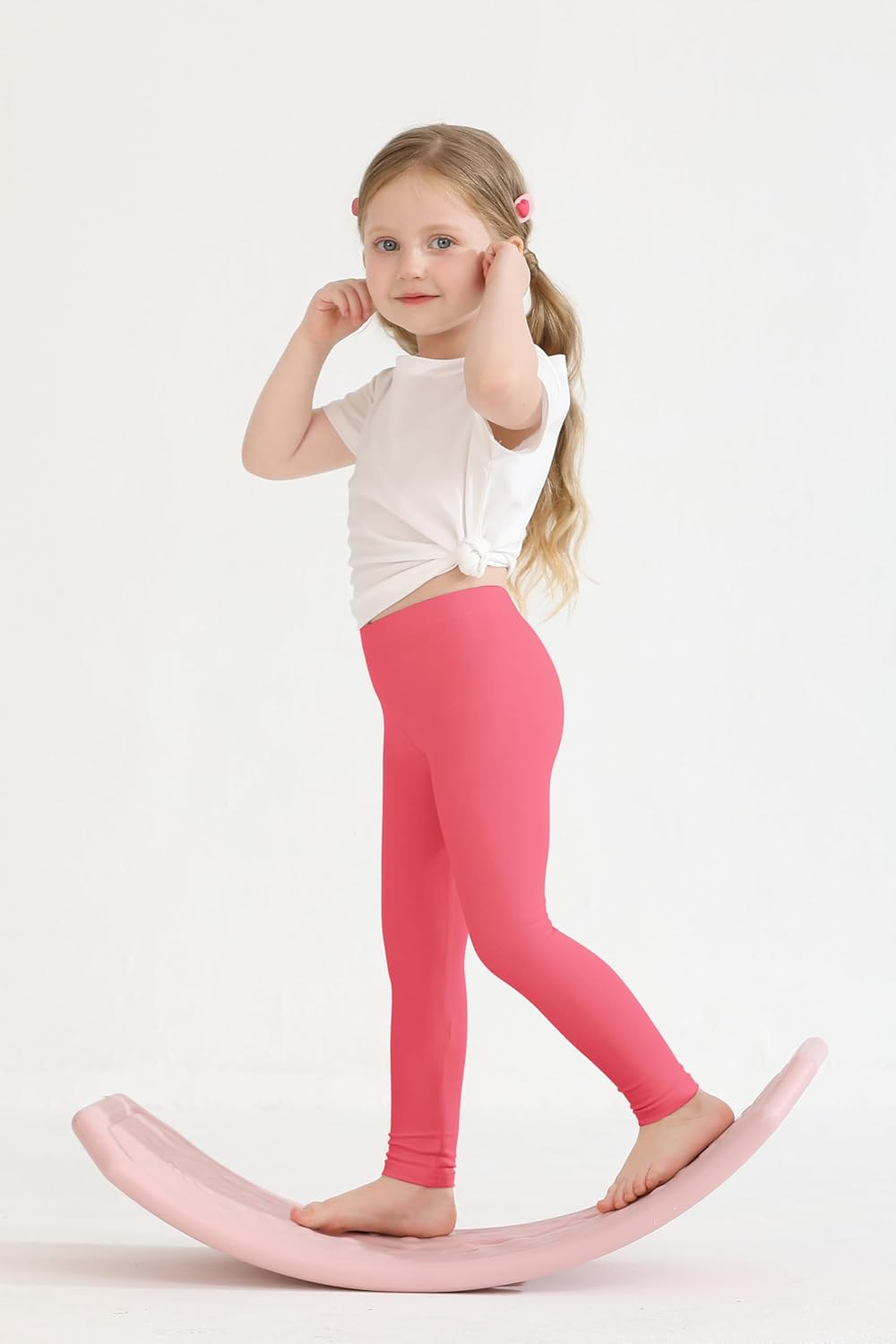 Resinta 4 Packs Toddler and Baby Girls Cotton Leggings Full Length Pants Stretchy Soft Tights Pants for Kids