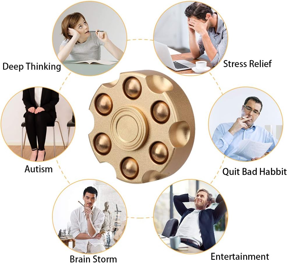 Alloy Metal Fidget Spinners for Kids Adults- Cool Sensory Handheld Finger Hand Cube Spiner for Anti Anxiety Stress Relief, Quiet Desk Toys for School Home Office Classroom