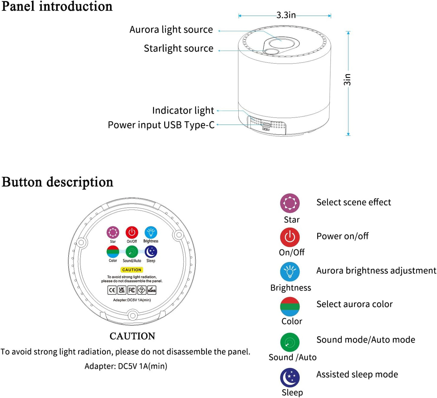 Galaxy Projector, Bedroom Star Projector, Galaxy Light Projector with Remote Control and Timer, Adjustable LED Light Colour, Brightness and Speed, Star Projector for Bedroom Parties.