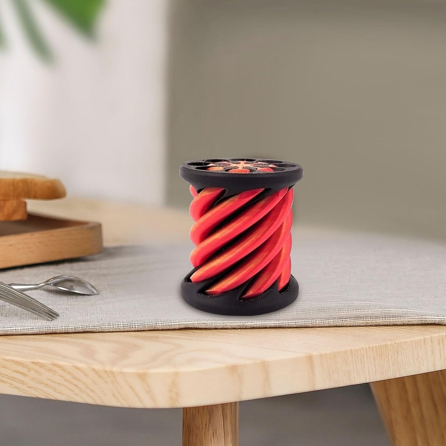 2Pcs Impossible Cone,Spiral Cone Fidget Toy 3D Printed Spiral Cone Pyramid Passthrough Sculpture,Mini Cone Funny Desktop Decoration for Home Office Desk Funny Desktop Decoration , Anxiety Relief