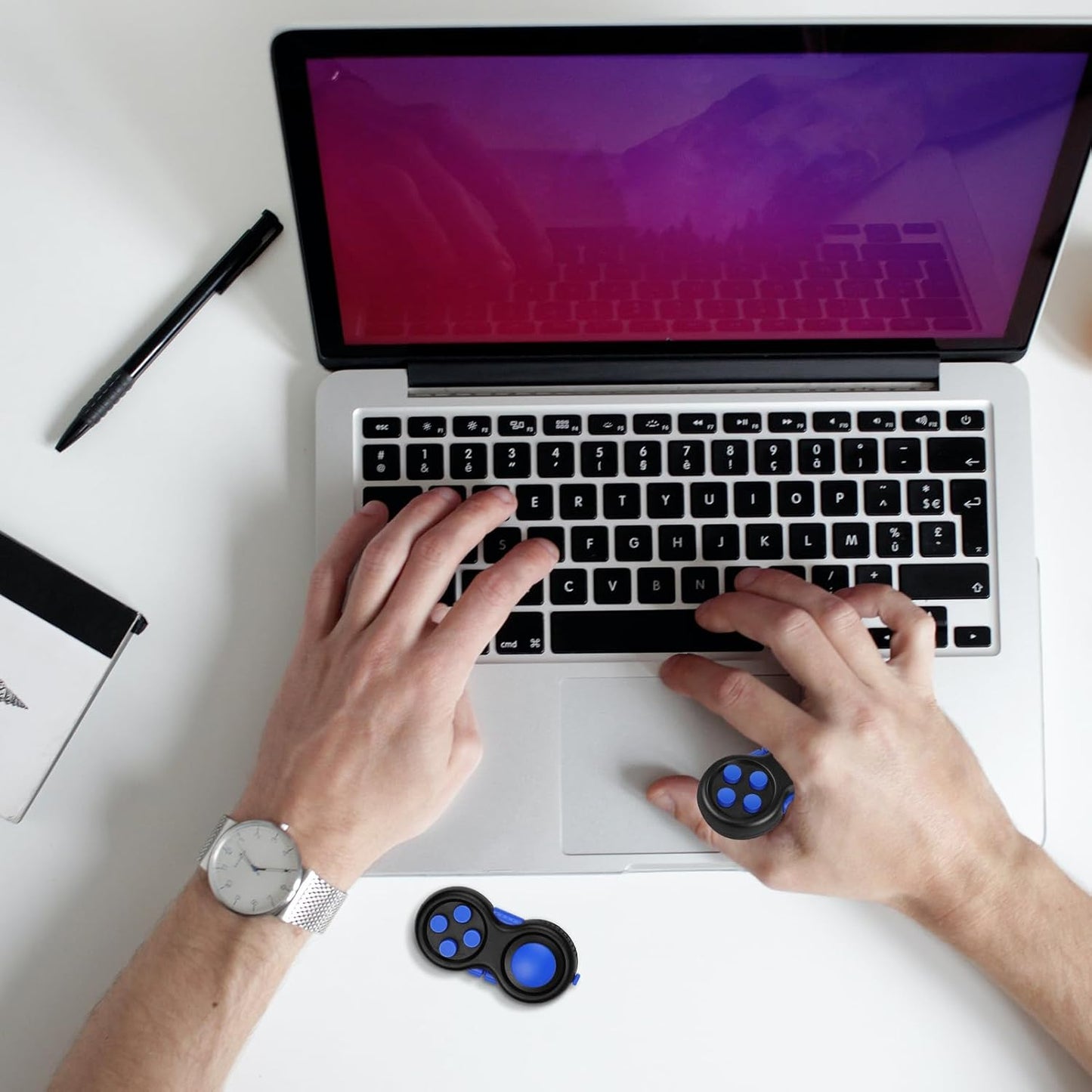 WTYCD Original Fidget Toy Game, Rubberized Classical Controller Fidget Concentration Toy with 8-Fidget Functions and Lanyard - Excellent for Relieving Stress and Anxiety…