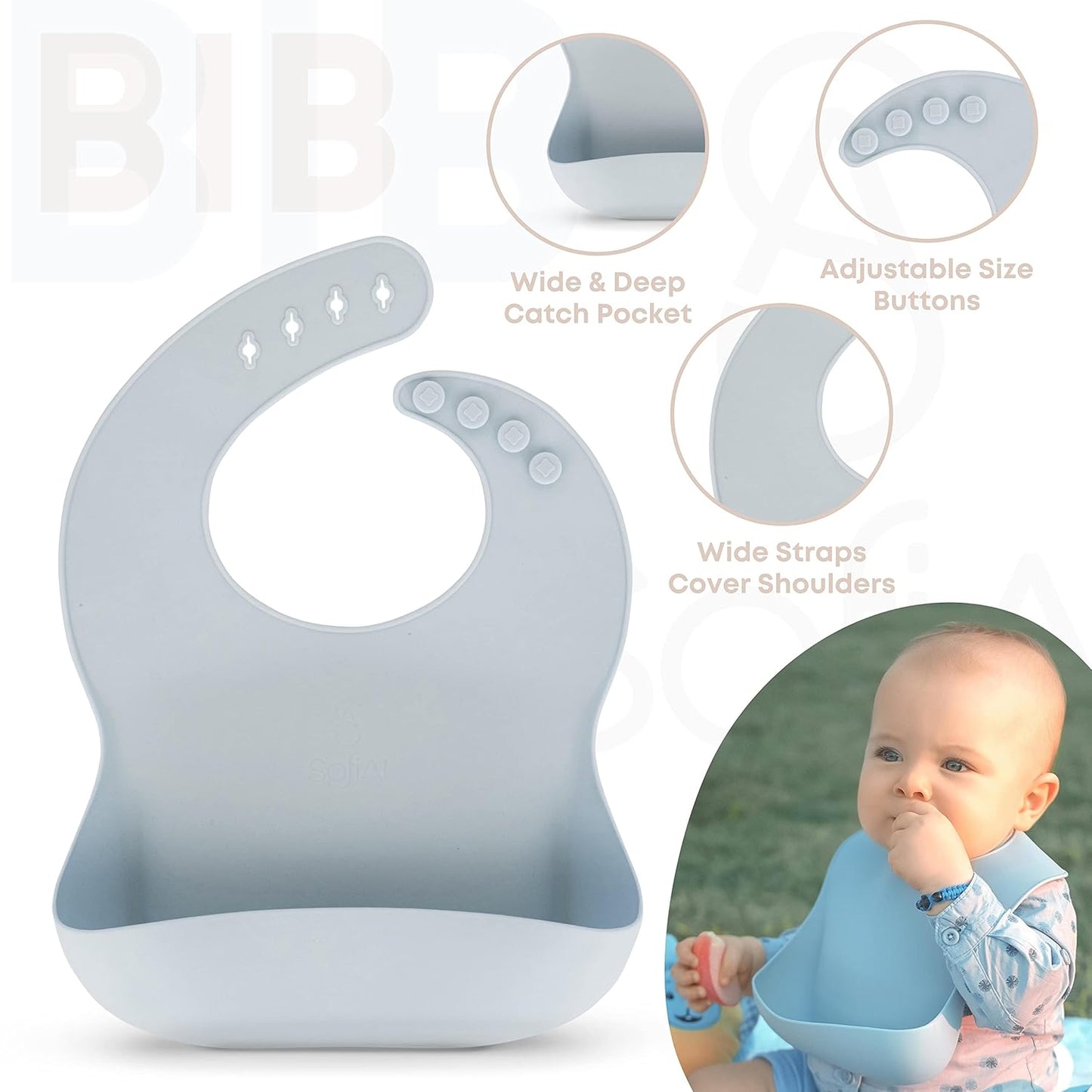All In One Silicone Feeding Set - Safe for 6-12 Months - Non-Toxic Baby Led Weaning Supplies - Toddler Self Feeding Utensils - BPA-Free - Mess Free Essentials