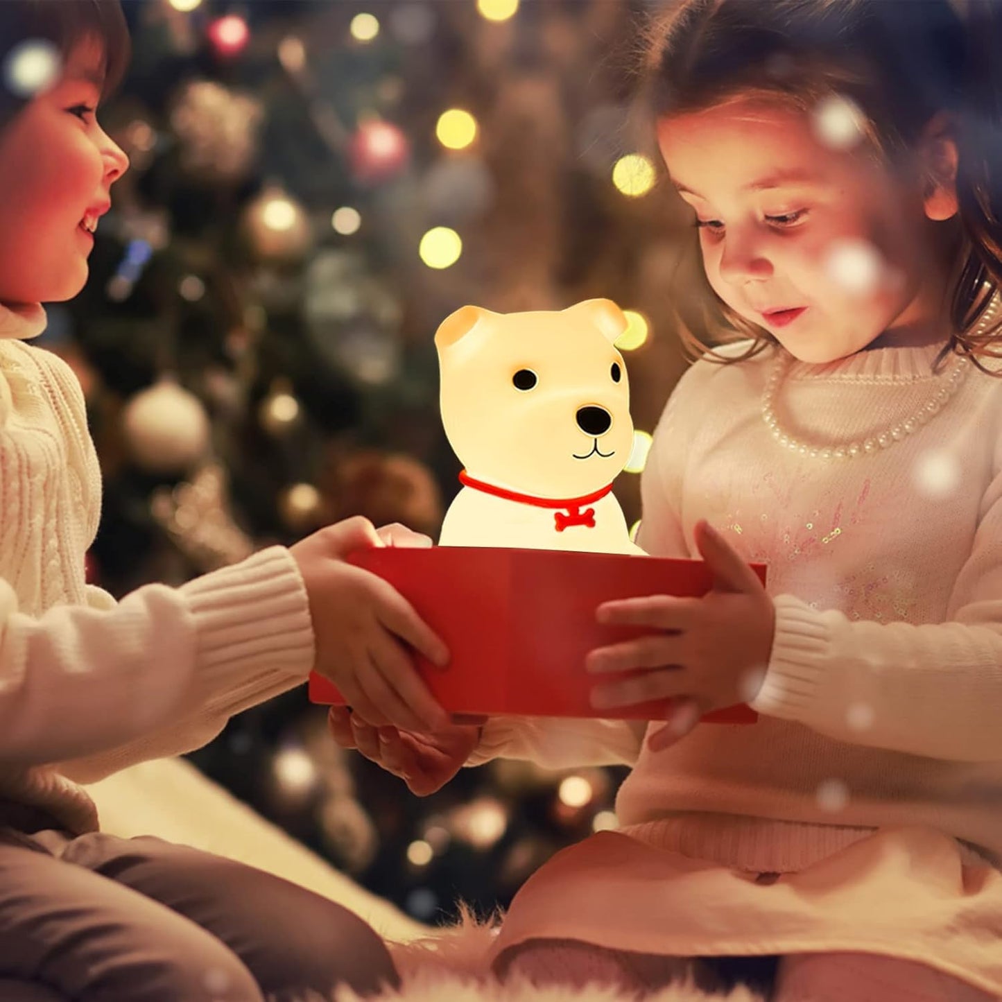 ZKLiLi Dog Night Light for Kids,Cute Night Lamp with 16 Colors Changing for Nursery,Squishy Silicone Dog Touch Lights for Toddler Room Decor,with USB Rechargeable,Gifts Stuff for Baby Girls and Boys