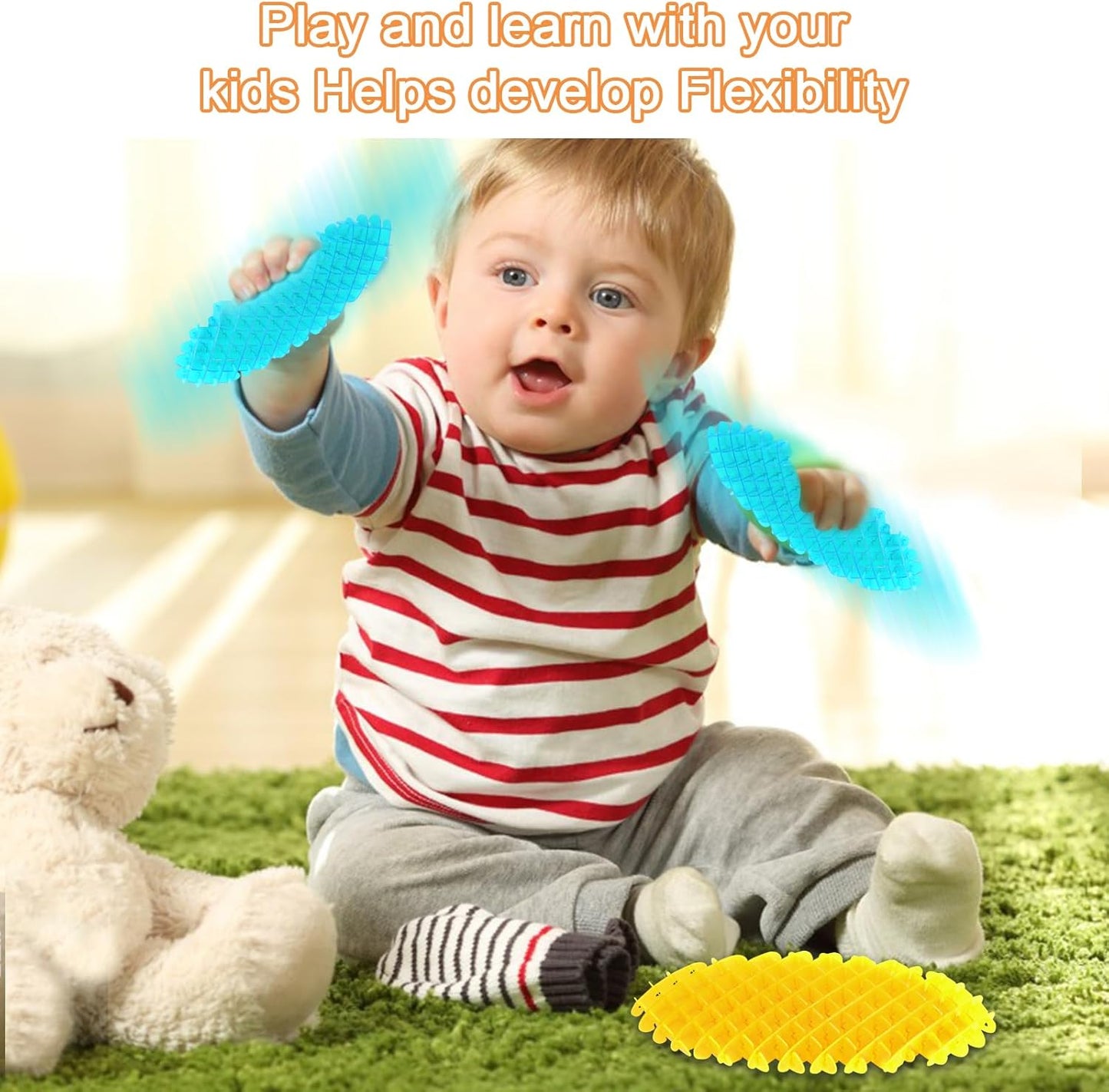 Fidget Worm Toy,3pcs Worm Big Fidget Toys Adults and Kids, Funny Stretchy Sensory Stress Toys, Fidget Sensory Squeeze Toys, Relieves Stress and Anxiety Finger Toys for Kids with Autism ADHD