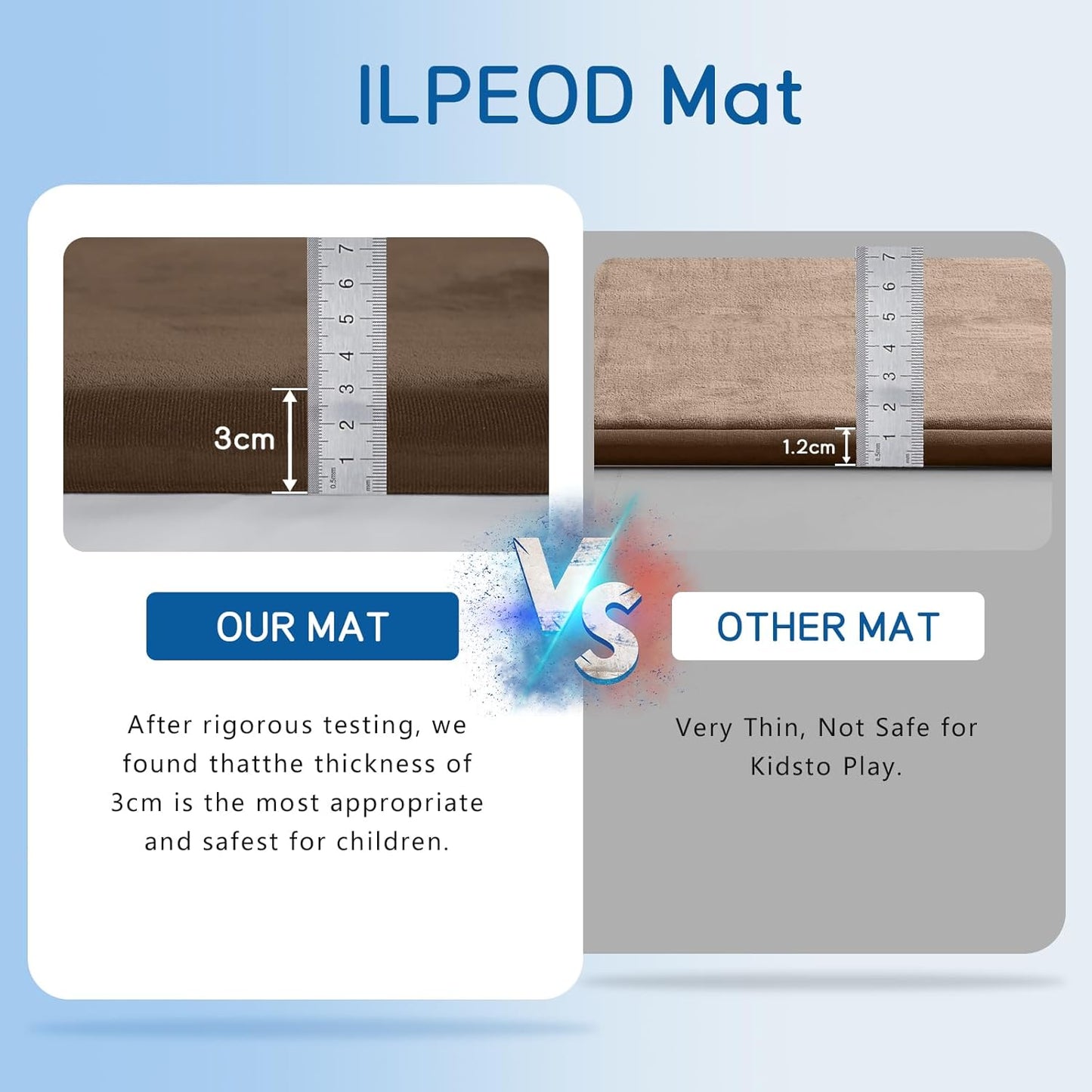 Baby Play Mat for Floor Tummy Time Mat Nursery Rug Muscle Mat Area Rug Playroom Rug Tatami Mat 9'2"x6'7" Memory Foam 1.3" Thick Crawling Mat for Babies,Toddlers, Infants, Kids,Floor Mat,Coffee