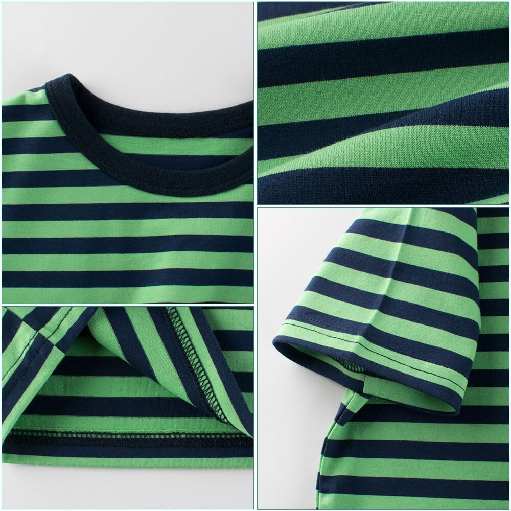 Boys' 4-Pack Excavator Short Sleeve Crewneck T-Shirts Top Tee Size 2-7 Years Toddler Boys' Value Pack Cotton T-Shirt