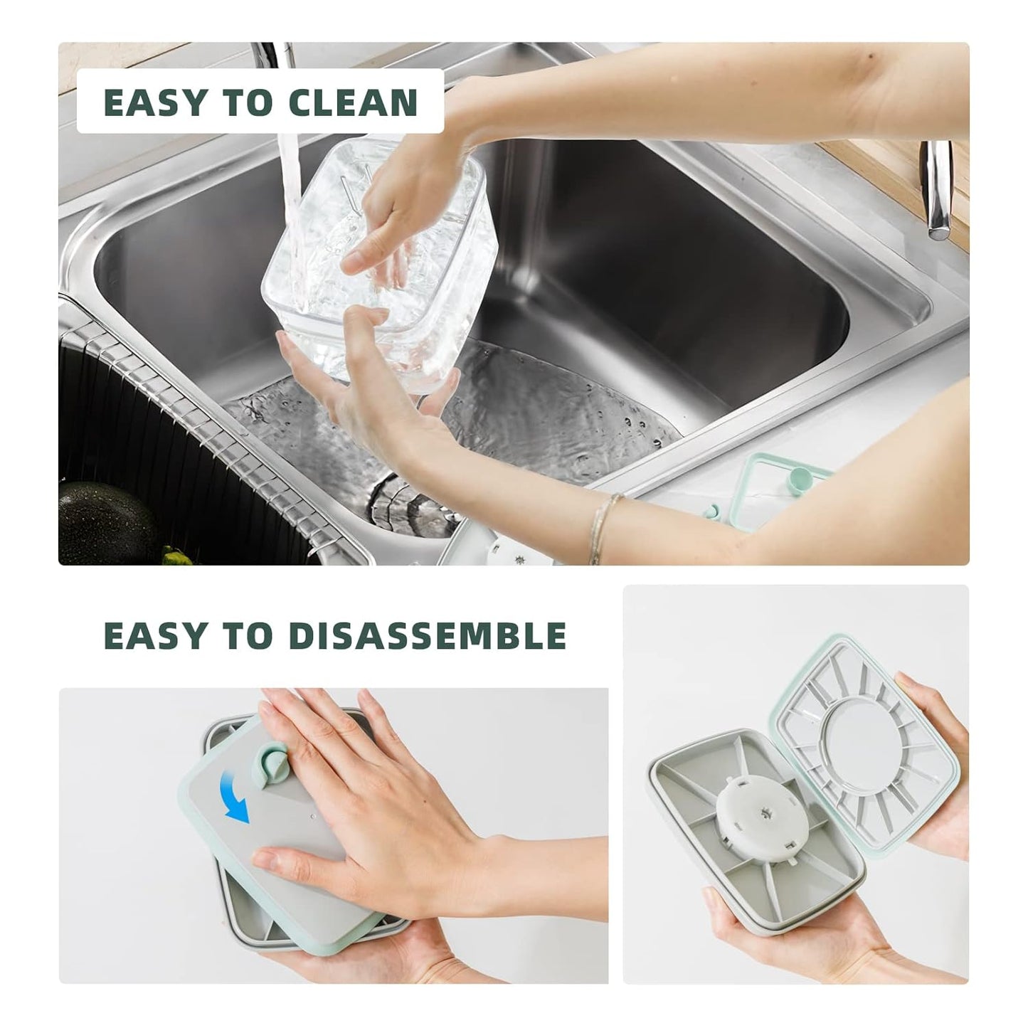 1000ml Formula Travel Container Airtight Formula Dispenser On The Go, 11OZ, 0.66LB, 300g, Clear