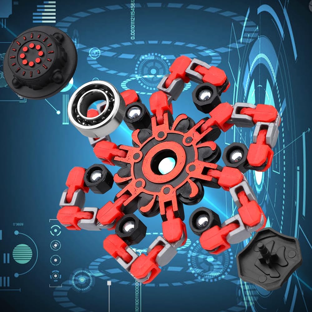 8PCS Transformable Fidget Spinner Toy for Kids Adults, Deformation Robot Chain Spinner Fingertip Gyro Toys for Boys Girls 8-12, Stress Relief Sensory Toys for Goodie Bag Fillers Kids Travel