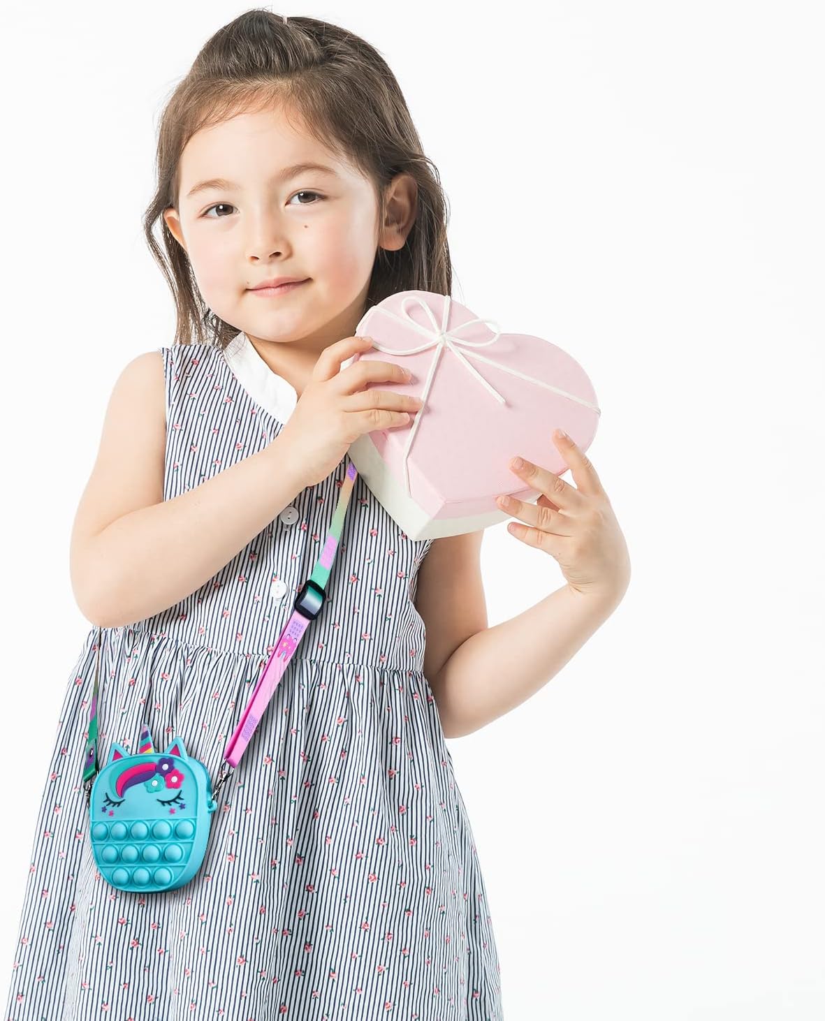 Pop Bag it, Fidget Bag, Pop Purse for Girl and Women Pop Bag with Unicorn Pop Toy, Anti Stress Silicone Poppet Bag Fidget Shoulder Bag, Best Gifts