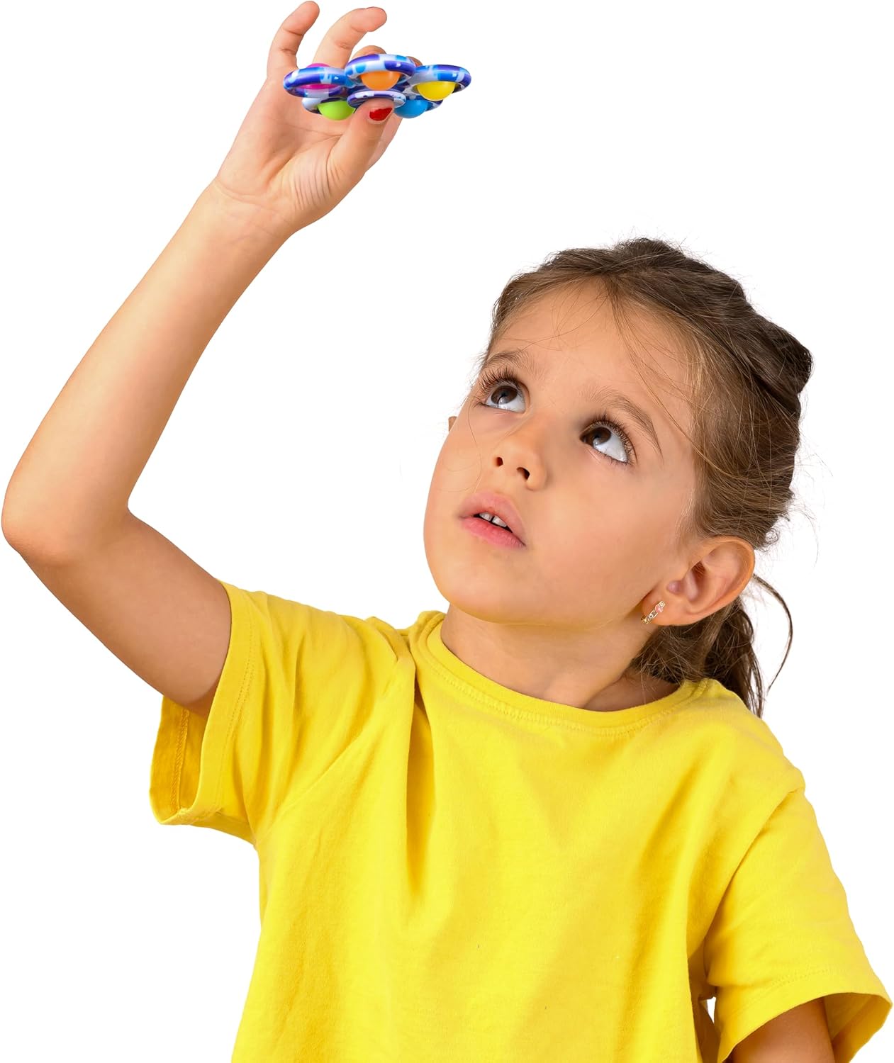 Nutty Toys Fidget Spinner Dimple Popper Sensory Toy - Top Stress & Anxiety Relief Gifts 2024 Unique Christmas Stocking Stuffers Idea for Toddler Kids & Adults Best Teen Girl Teenage Boys Tween Present