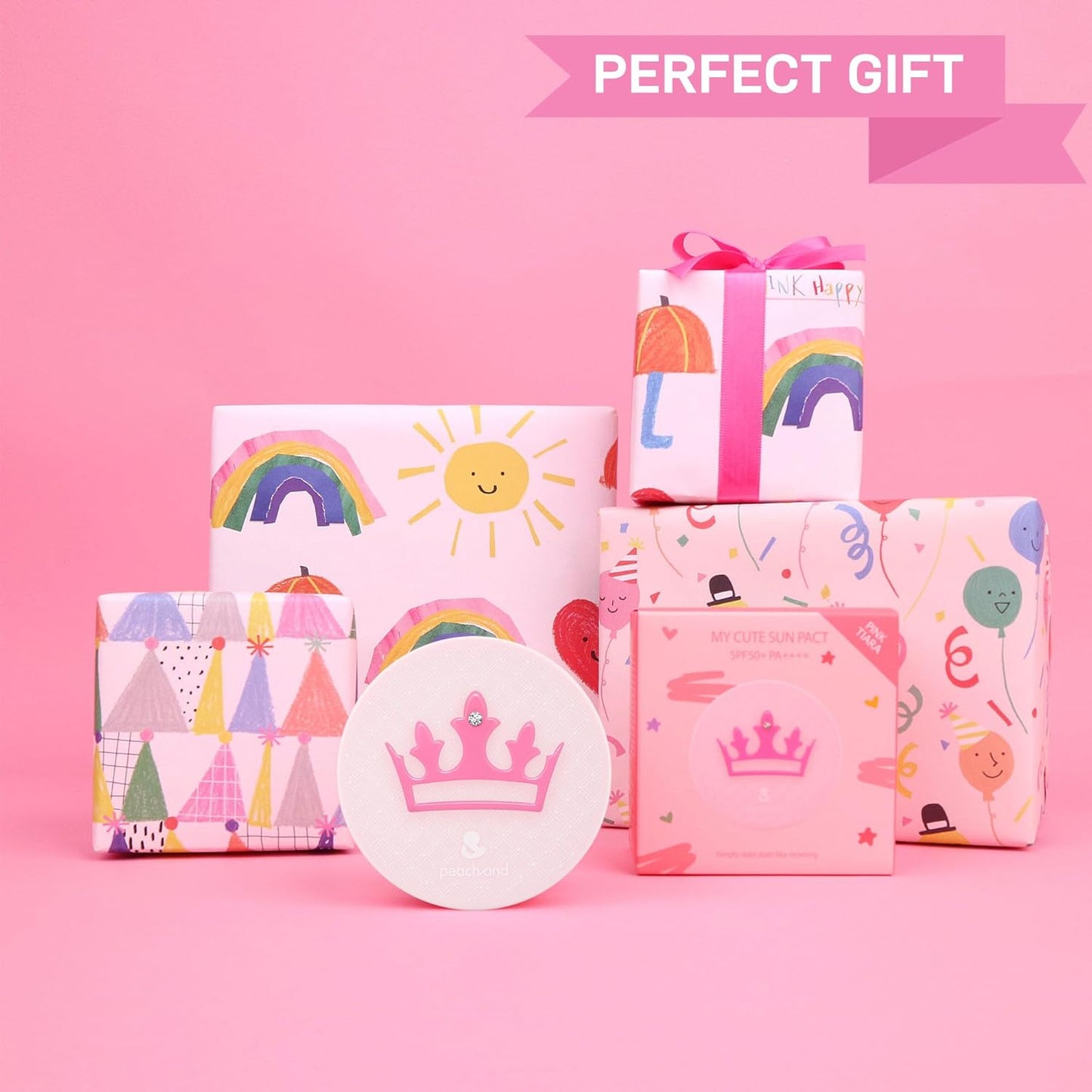 Peachand Baby Kids Mineral Sun Cushion SPF50+ PA++++ (Pink Tiara)