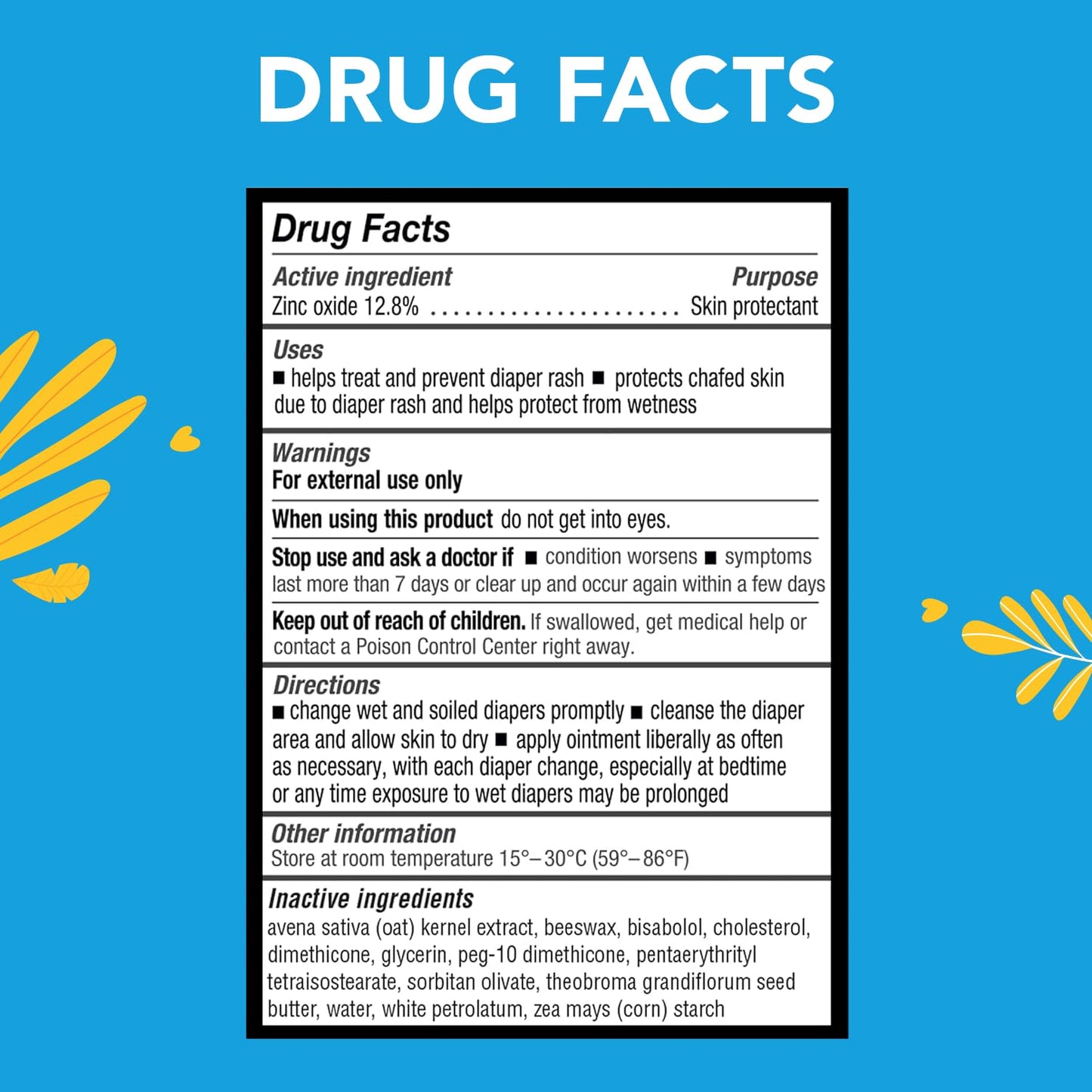 Triple Paste Multi-Purpose Baby Healing Ointment, 2 oz Tube, Diaper Rash Cream and Skin Protectant for Hands, Face and Bottom Treats, Soothes and Prevents with Zinc Oxide (Packaging May Vary)