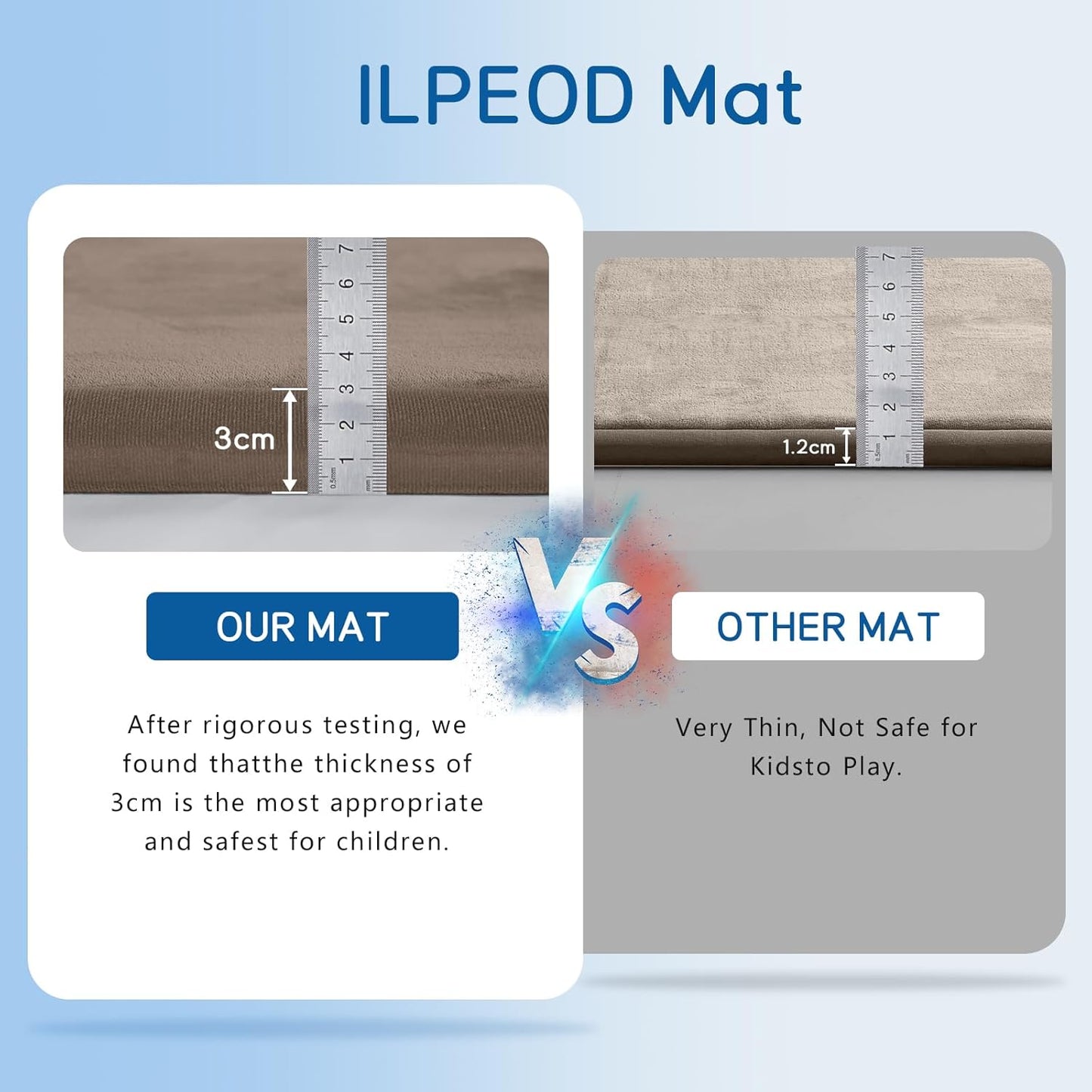 Baby Play Mat for Floor Tummy Time Mat Nursery Rug Muscle Mat Area Rug Playroom Rug Tatami Mat 9'2"x6'7" Memory Foam 1.3" Thick Crawling Mat for Babies,Toddlers, Infants, Kids,Floor Mat(Brown)