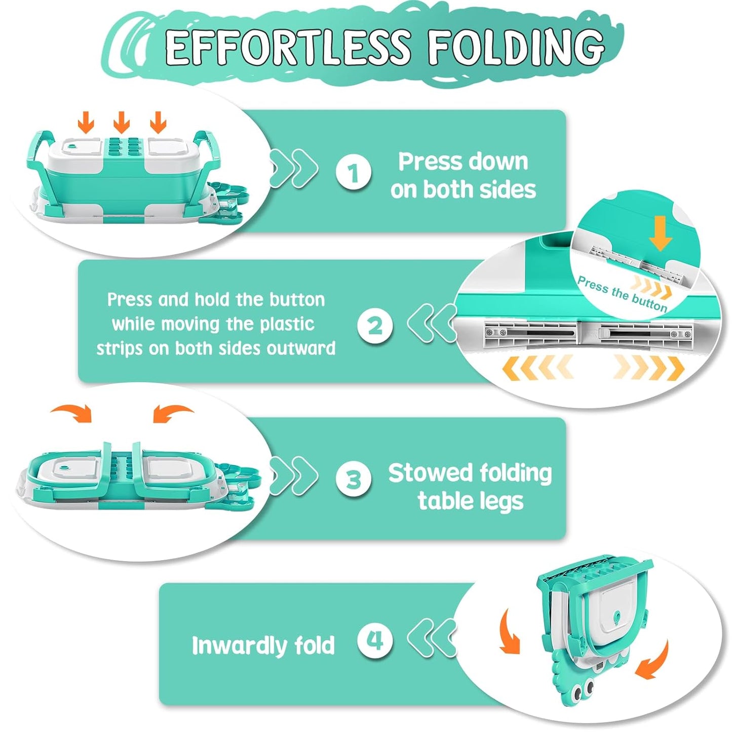 MoreFeel Collapsible Baby Bathtub for Newborn with Thermometer & 1 Hooded Towel & 1 Soft Floating Cushion,Portable Travel Bathtub with Drain Hole, Durable Foldable Baby Tubs for Infants to Toddler