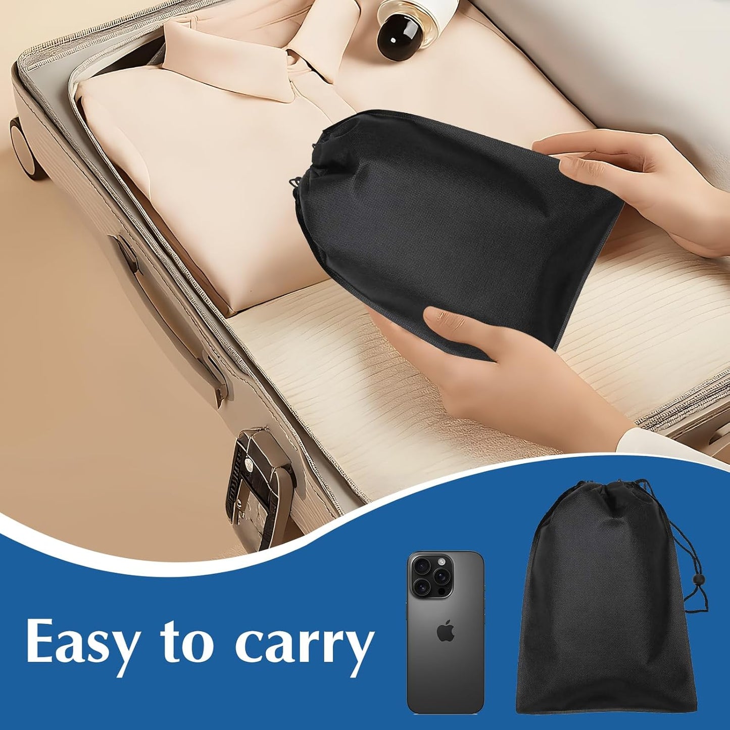 Blackout Window Cover, Portable DIY Window Blinds,Travel Window Blackout Curtains for Baby Nursery, Bedroom, Dorm Room and Media Room (Black 39"x57")