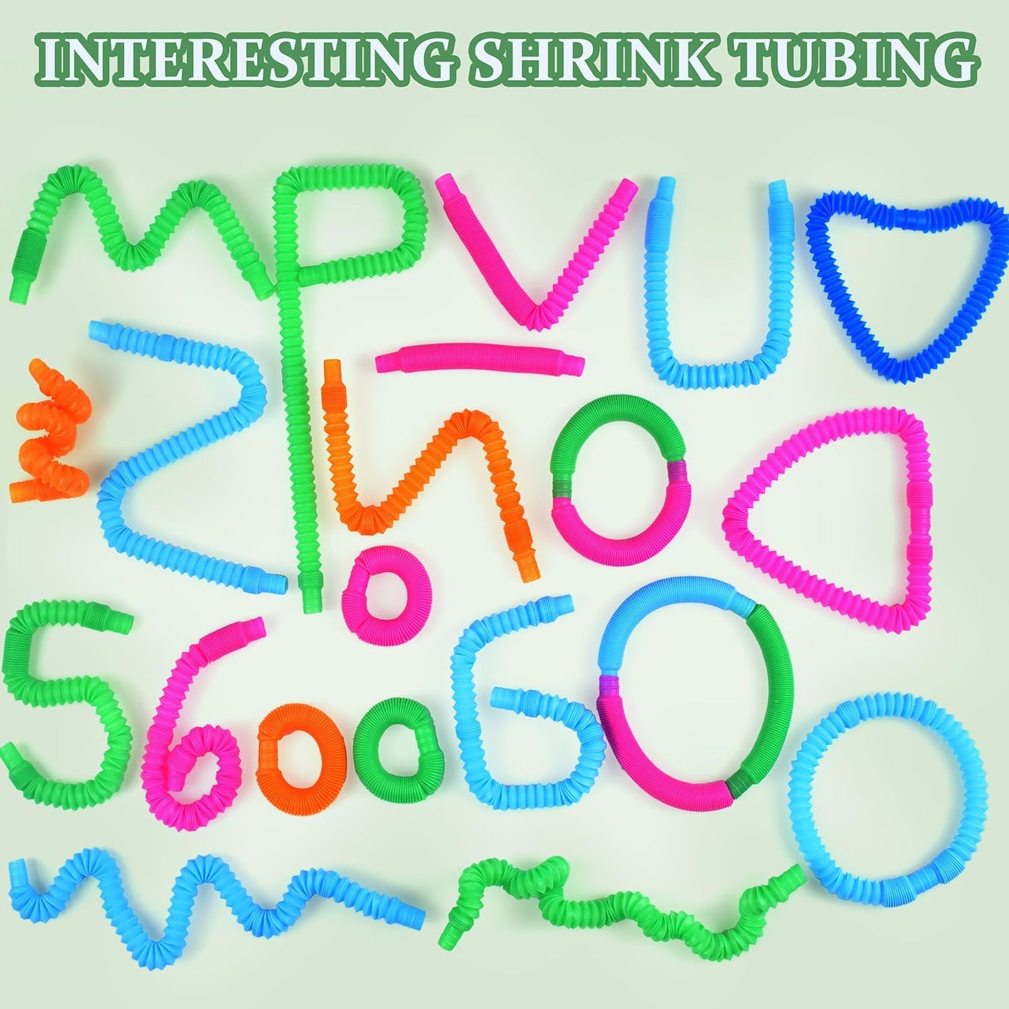 24Pack Pop Tubes Sensory Toys, Fidgets Toys & Party Toys for Kids, Fine Motor Skills Learning Toddler Toy, Perfect Preschool Boy Girl Gifts Creative, Autism and Anxiety Disorders for Kids.