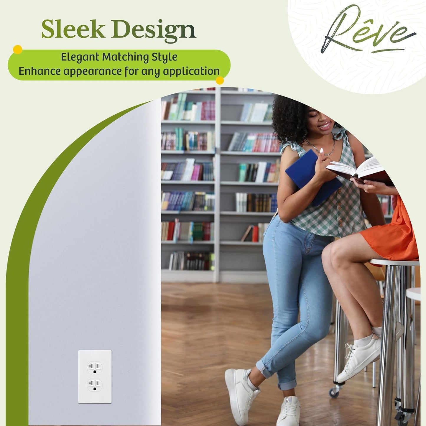 TG Screwless Duplex Wall Plate Covers, Child Safe Receptacle Outlet Covers, Size 1-Gang 4.68"x 2.93",Unbreakable Polycarbonate Thermoplastic,SP-S1-W-5PCS,Glossy, White, 5 Pack