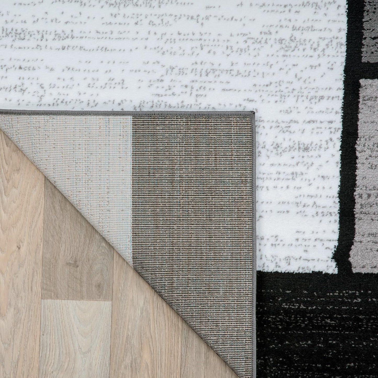 Rugshop Contemporary Modern Boxes for Home Office,Living Room,Bedroom,Kitchen Non Shedding Runner Rug 2'7" x 6' Gray