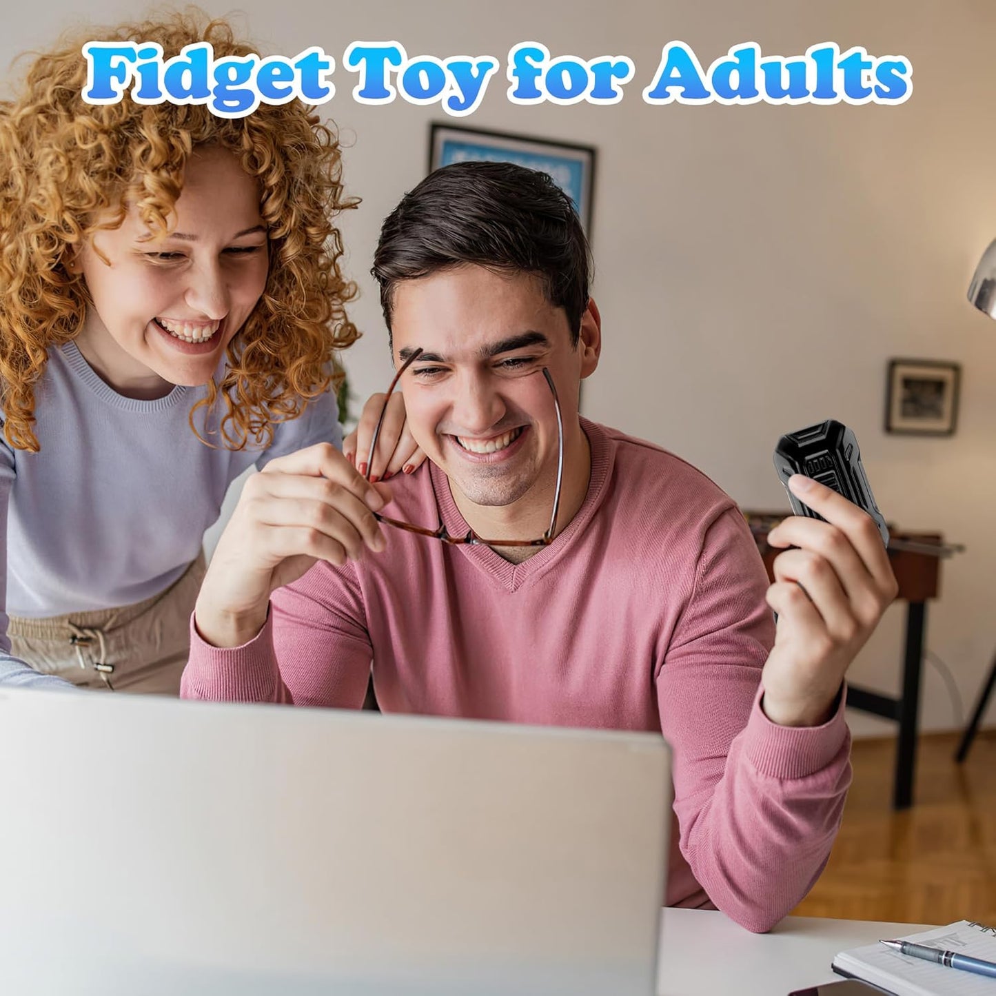 Metal Fidget Toys, Magnetic Slider Fidget for Adults Fidgets, Cool Gadgets Fidget Toys for ADHD, EDC, Anxiety, Stress Relief Toys for Adults, Kids (A-Black)