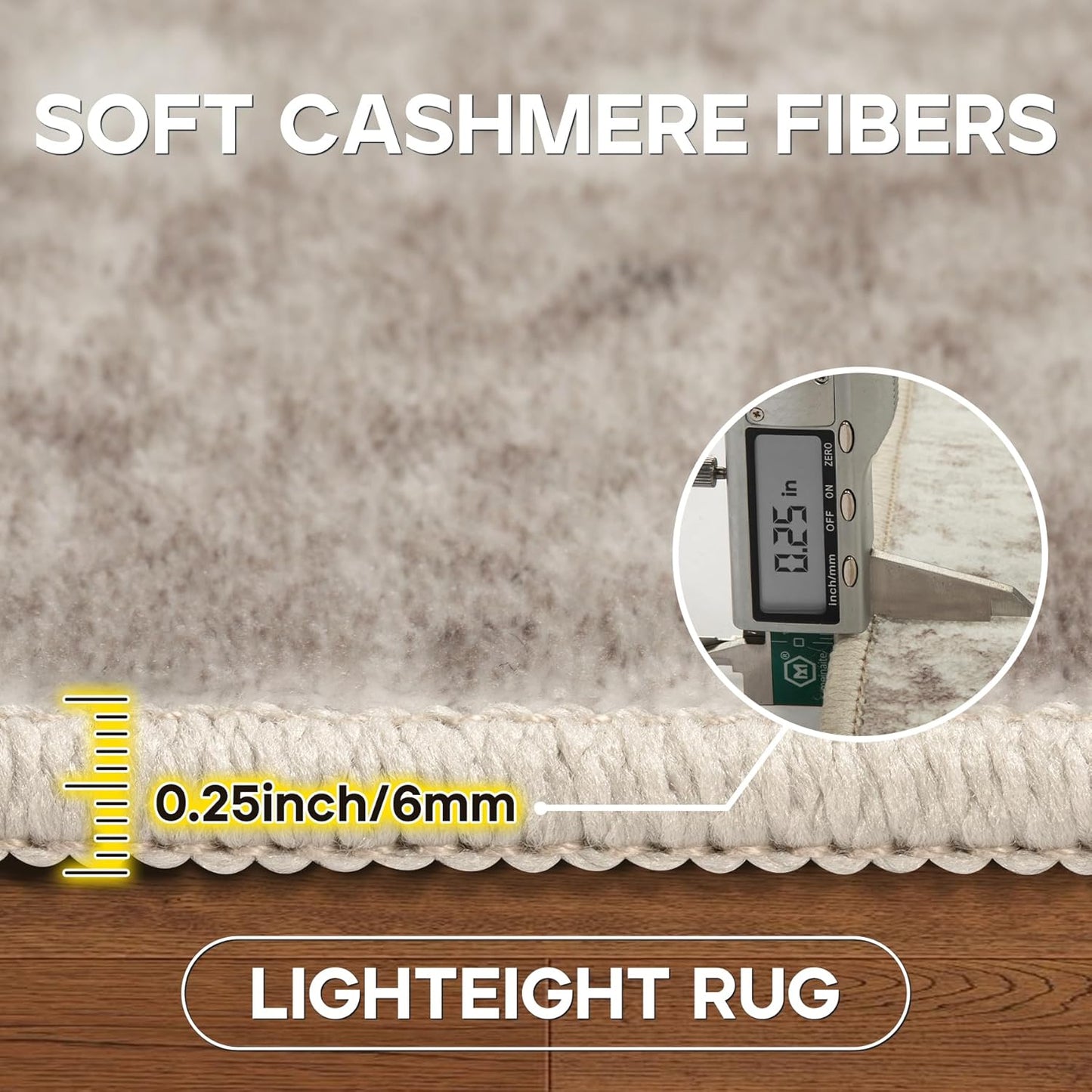 8x10 Area Rugs for Living Room Rug Washable: Modern Large Rug for Dining Room Bedroom Carpet Non Slip 8 by 10 Indoor Abstract Nursery Home Office Brown Grey