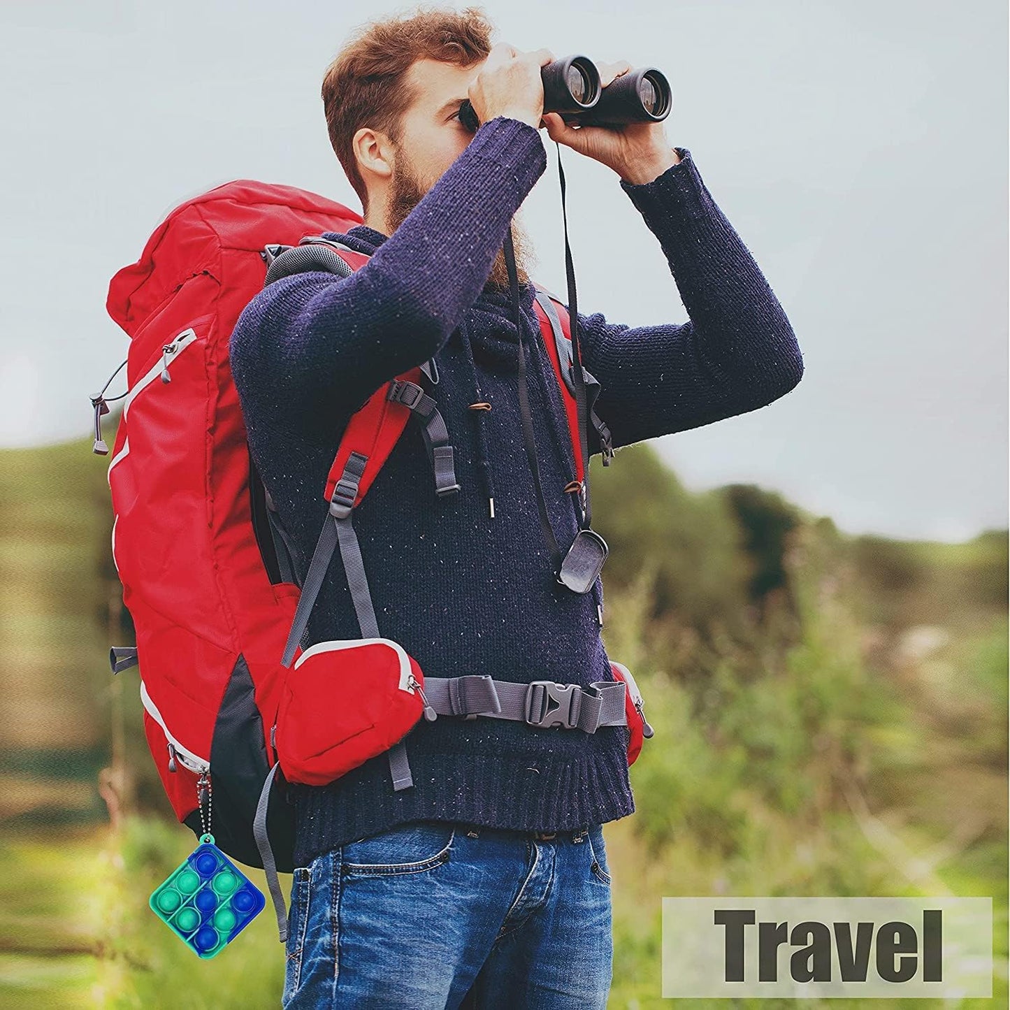 10PCS Pop Fidget Toys Pop Keychain The newest fidget sensory toys, press The bubble to hear The pop, small and easy to carry around can always take them out and play to relieve stress