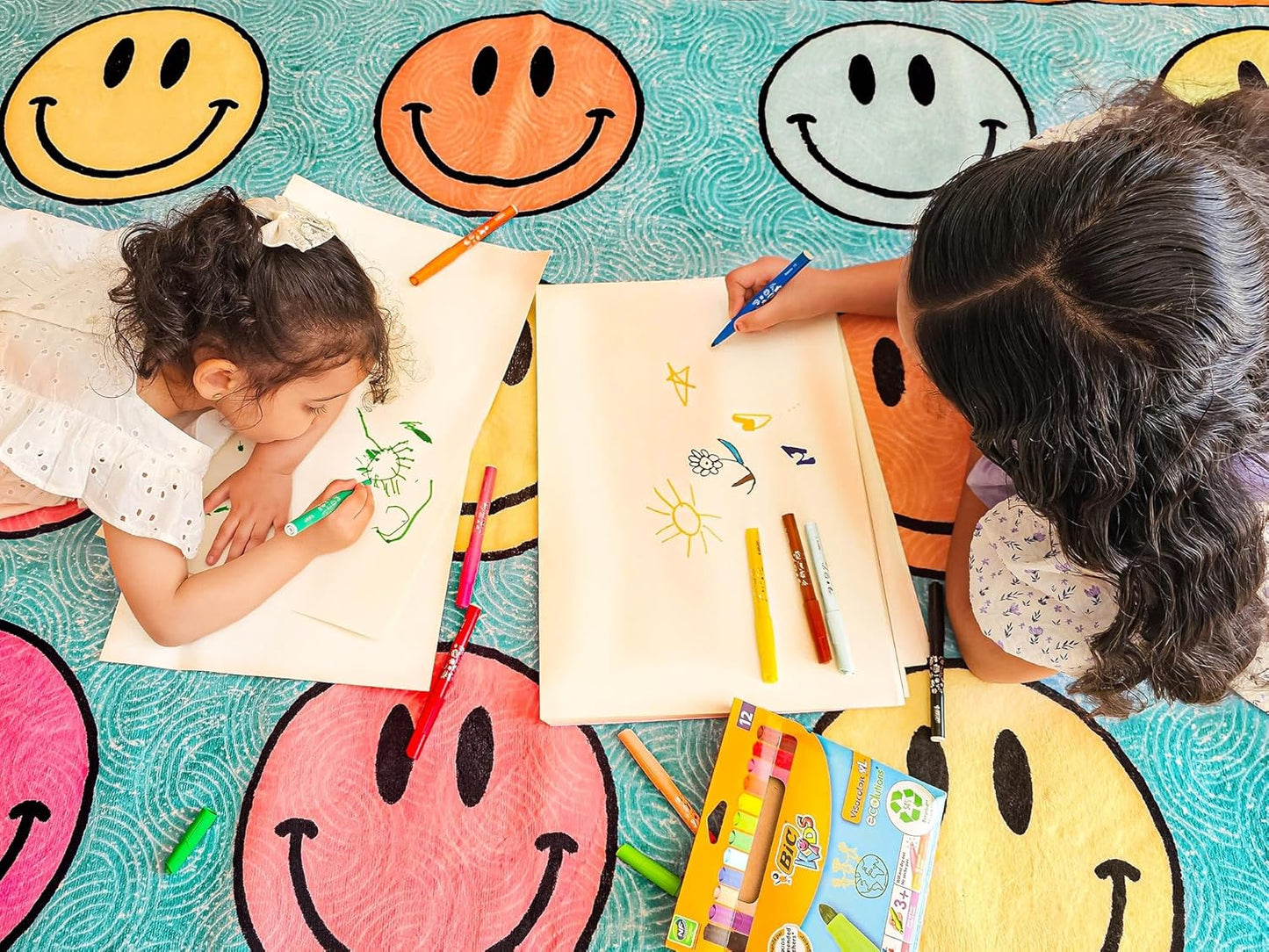 OLEEK Large Classroom Rug Elementary 8x13 - Classroom Rugs for Kids Room - Classroom Carpet Elementary - Kids playroom Rug 8 x 13 - Preschool Rugs for Classroom - Schoolgirl Style Classroom Decor