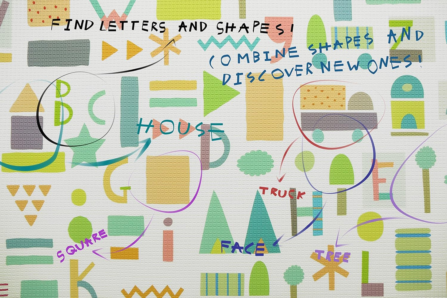 Baby Care Play Mat (Large, Sea Petals - Pink) 82'' x 55'' Original One-Piece Reversible Rollable Waterproof Play Mat for Infants, Babies, Toddler, and Kids