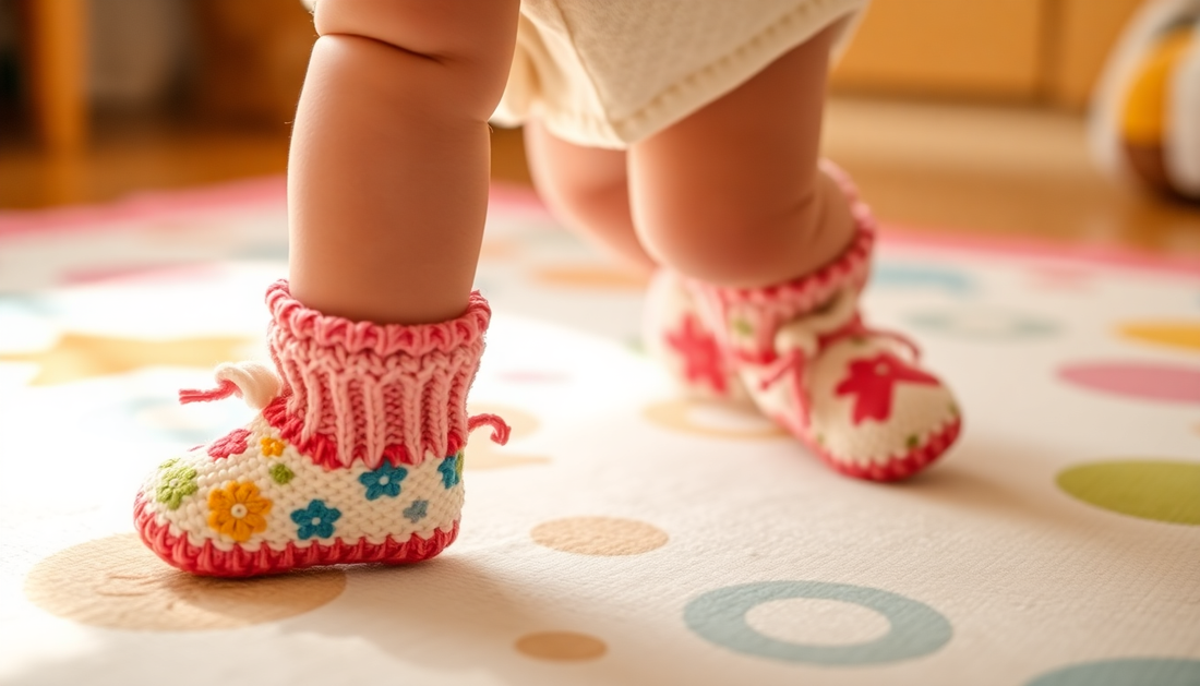 The Secret to Keeping Baby Booties On During Active Play
