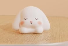 LOVERUIS Night Lights Squishy Light Bunny Colorful Night Light for Kids 1/3 Hours Timer Dimmable Rabbit Gift Kid Dog Cute Decor
