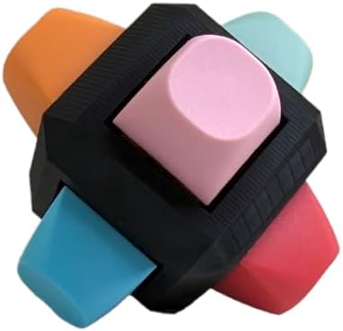 Switch Fidget Cube Tester with Mechanical Keyboard Switches and Keycaps (Black)