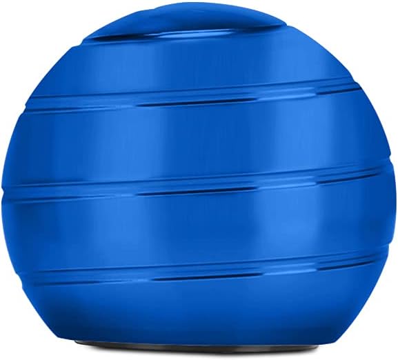 Desktop Ball Transfer Gyro Aluminum Alloy Kinetic Desk Toy Stress Relief Office Executive Gadgets Metal Ball Full Disassembly Rotary Decompression Toy(Blue, S 38mm Ball)