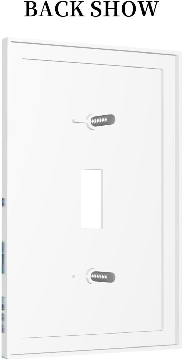 Decorative Light Switch Cover Vibrant Turtle Seagrass Watercolor Painting 1 Gang Single Toggle Device Electrical Faceplate Switchplates Decorator Outlet Wall Plate for Bathroom living Room