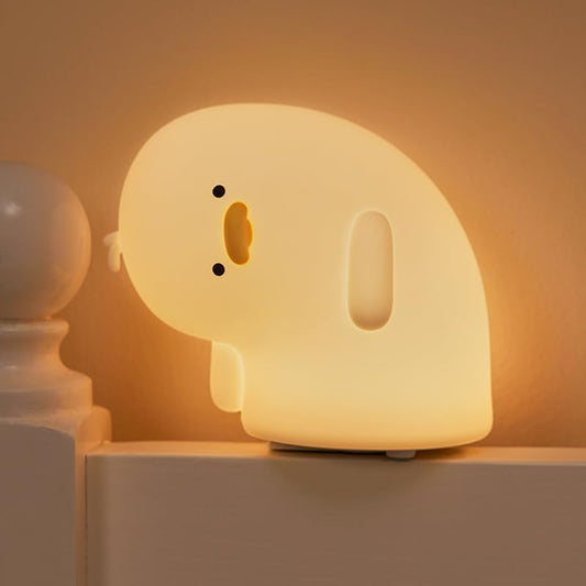 Cute Duck Lamp, Fun LED Squishy Animal Night Light - Chicken/Pig/Rabbit/Panda Options, Toddler Baby Nursery Touch Kawaii Light for Kids, Room/House Decor