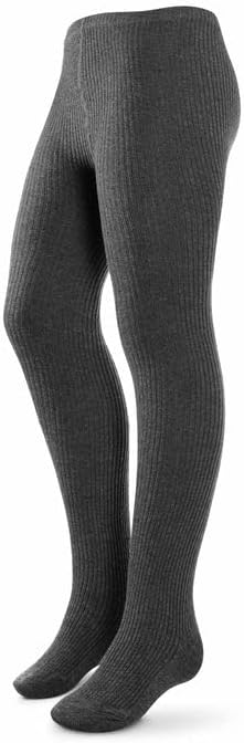 Kids, Girls thin Ribbed Cotton tights, Comfy, Soft Flat Tights Made from Breathable cotton| Great Tights For Uniform,