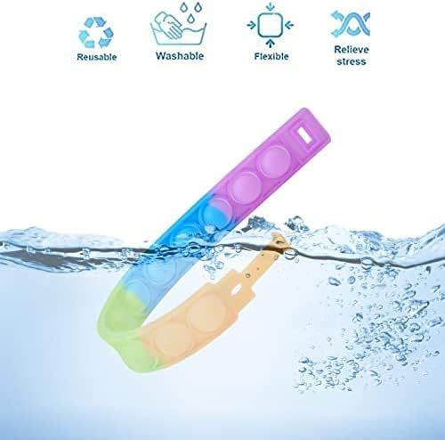 Pop Bracelet Fidget Toy, 20Pcs Multi-Color Bracelet Popular Wristband Fidget Watch is Suitable for Children and Adults Stress and Anxiety Relief Wristband (20 PCS)(pop toy)