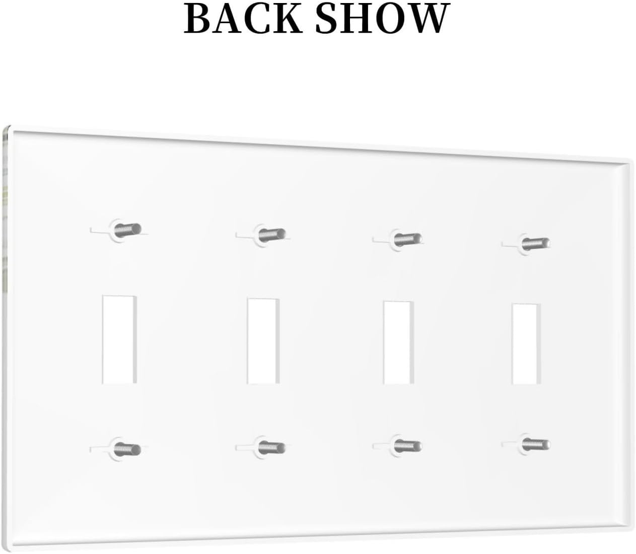 Light Switch Covers Boho Farmhouse Flower Leaf Sage Green Quad Toggle Electrical Faceplate 4 Gang Wall Plate Decorative Switch Plates for Bedroom Cabin Decor