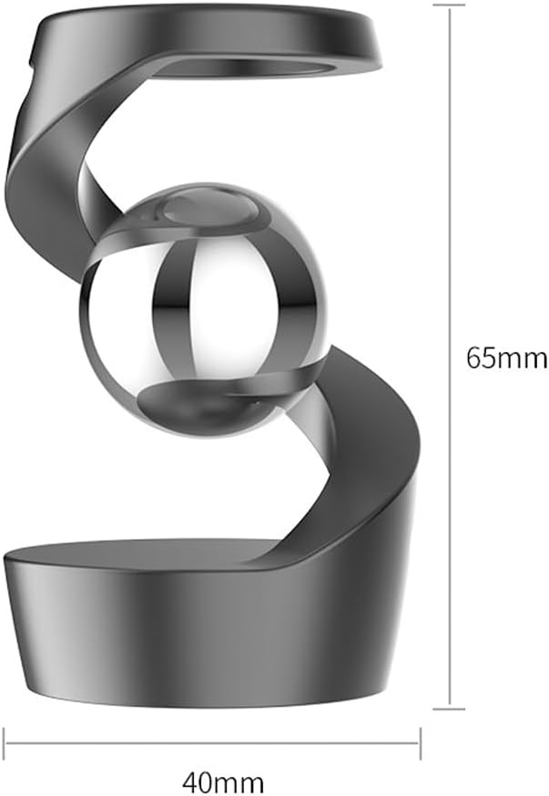 Aerospace Aluminum Adult Fidget Spinner: Optical Illusion Desk Toy, Gravity-Defying Metallic Shape, Stainless Steel Sphere, Stress Relief Kinetic Sculpture (Silver Silver)