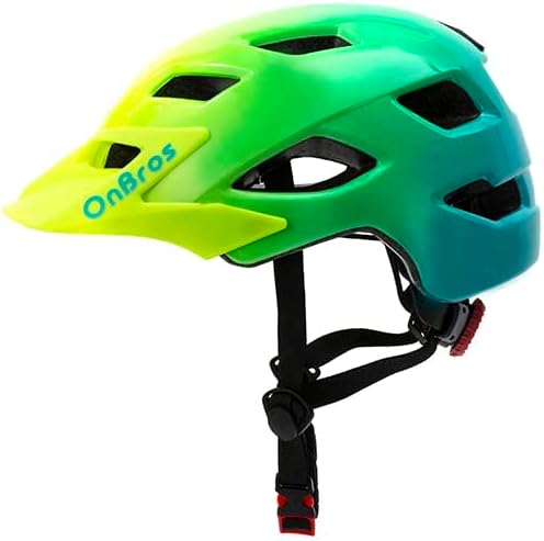 OnBros Kids Bike Helmet - Bike Helmets for 5-14 Boys or Girls with Visor, Children Bicycle Helmet for Skateboard Mountain Scooter Road Cycling, Lightweight and Adjustable 50-57CM