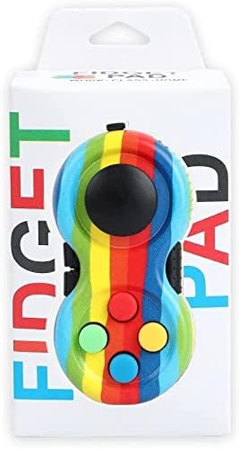 mao&mao Fidget Pad Toys 8 Fidget Functions Stress Reducer Depression Pad Control Fidget Pad Fidget Buttons Hand Shank Cube Dice Toy for Kids Adults Stress Relief ADD,ADHD,Autism, Pad Camouflage Blue