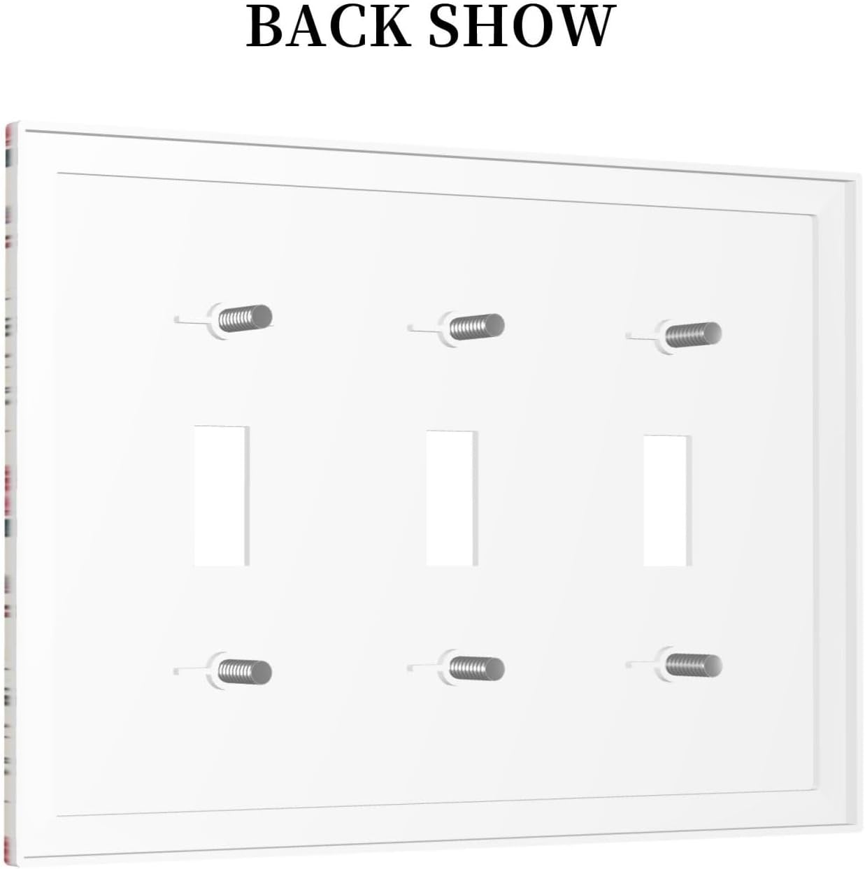 Decorative Switch Plates Vintage Flowers Rose Leaf Bird Butterfly 3 Gang Wall Plate Triple Toggle Light Switch Cover Faceplate Electrical Wall Panels for Bedroom living Room Decor