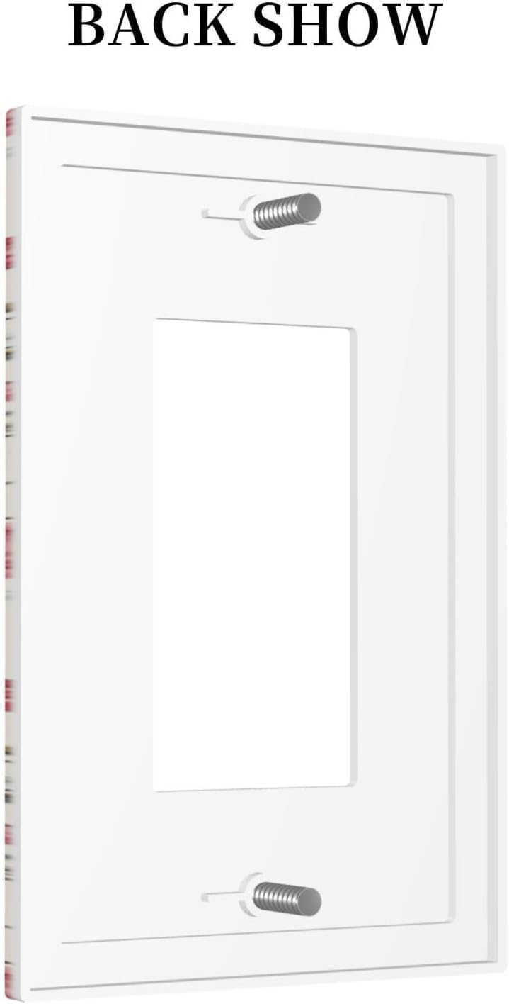 Decorative Outlet Covers Vintage Flowers Rose Leaf Bird Butterfly 1 Gang Single Rocker Light Switch Cover Plate Wall Plates GFCI Faceplate for Bedroom living Room Decor