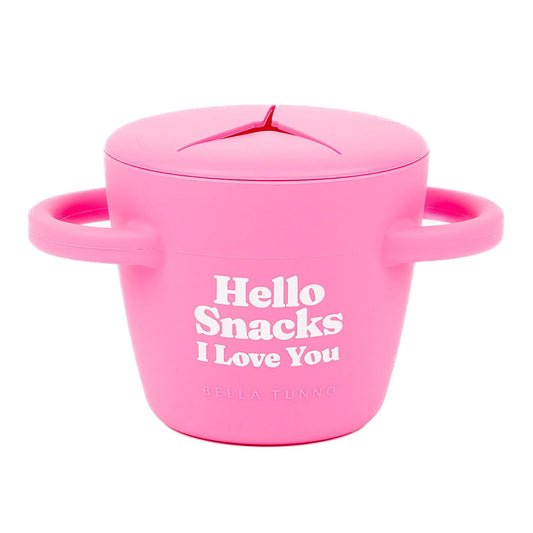 Snack Cups for Toddlers by Bella Tunno, Silicone Spill Proof Food Container with Lid, Babies & Kids 6-12 Months, Hello Snacks