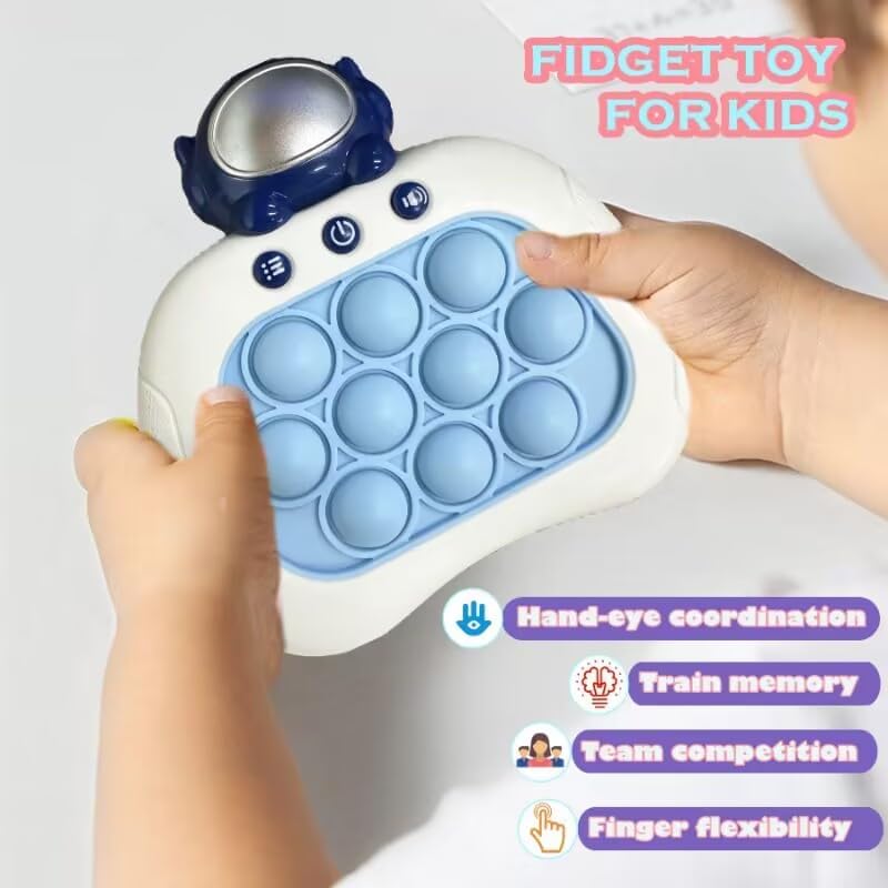 Quick Push Bubble Game,Pop Bubble Fidget Game Toy,Fast Push Popping Game Toys for Kids 3-12 for Boys and Girls, Handheld Puzzle Game Sensory Toys Halloween Xmas Birthday Gifts